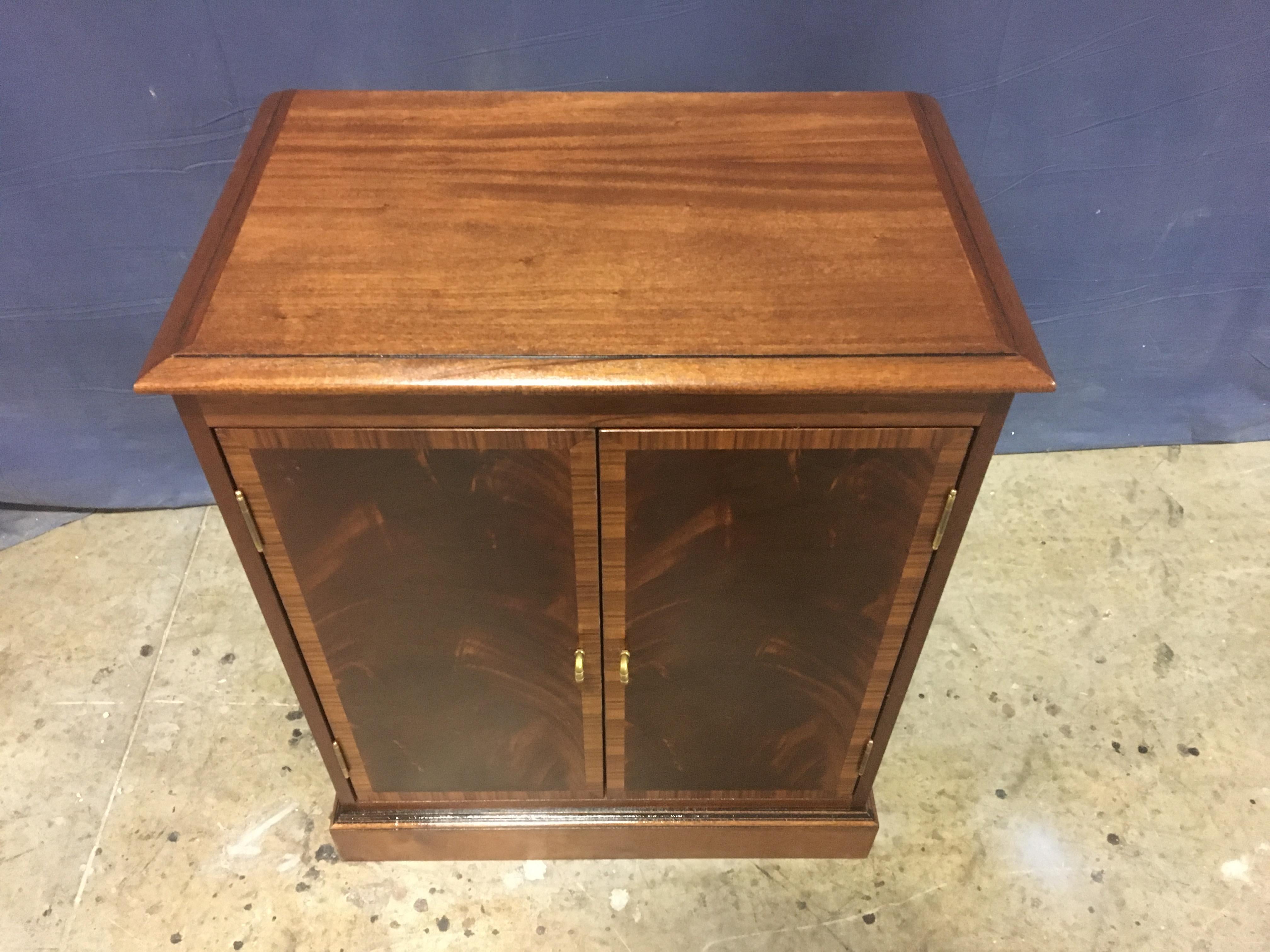 Contemporary Mahogany Georgian Style Two-Door Cabinet by Leighton Hall For Sale