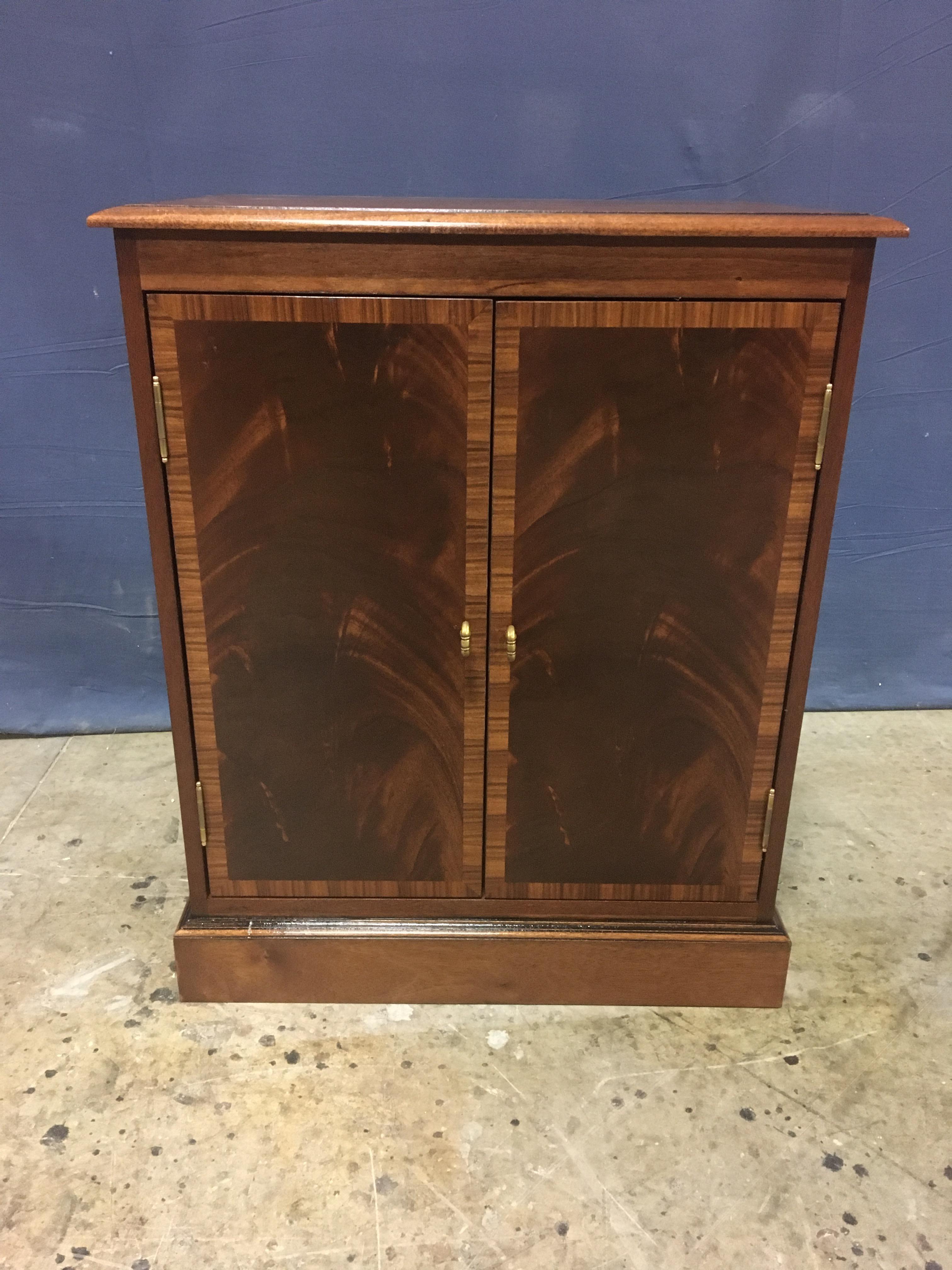 Mahogany Georgian Style Two-Door Cabinet by Leighton Hall For Sale 2