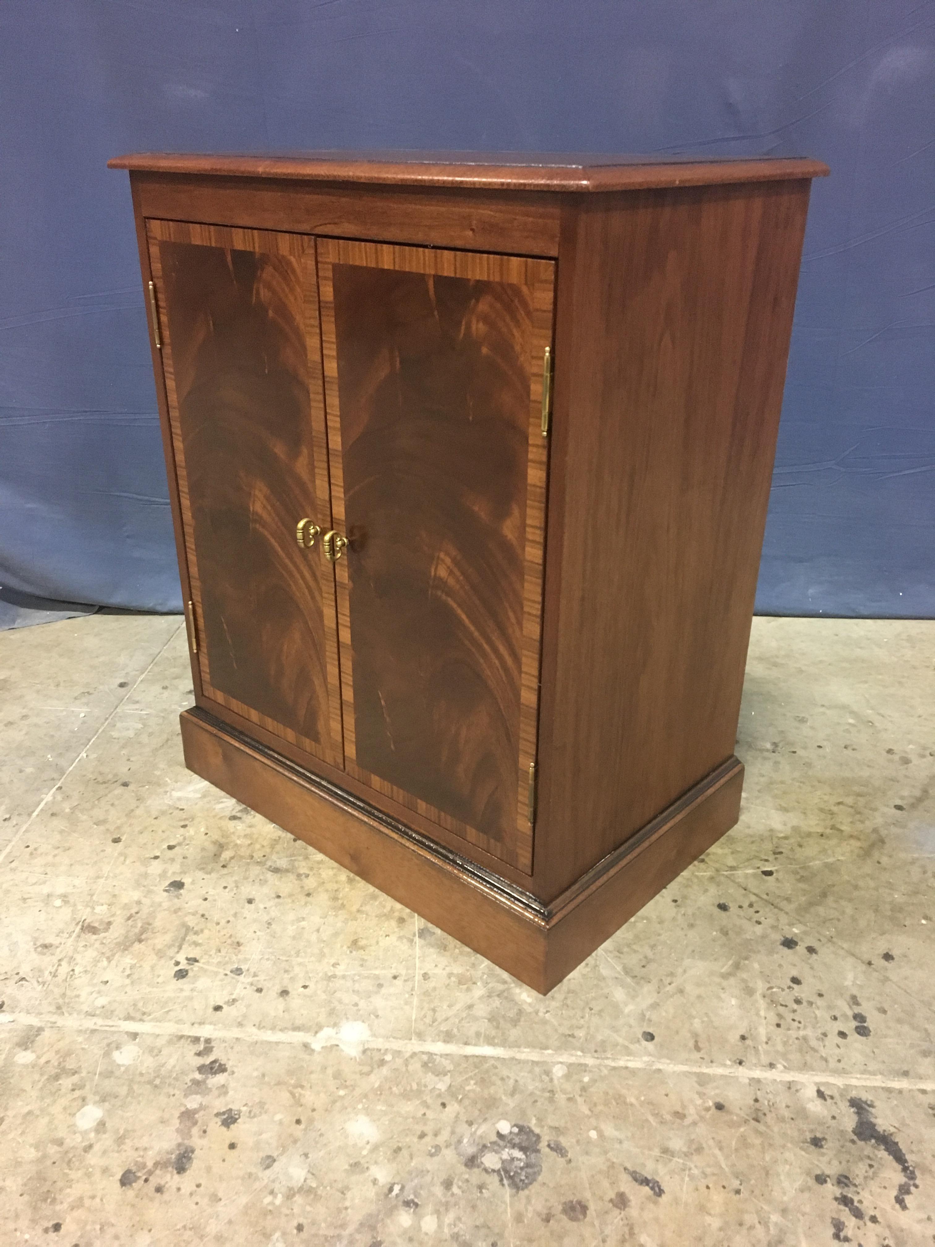 Mahogany Georgian Style Two-Door Cabinet by Leighton Hall For Sale 4