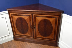 Mahogany Georgian Style Two-Door Corner Cabinet by Leighton Hall