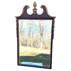 Mahogany 
Gilt Rectangular Mirror with Carved Gilt Decoration and Bevel Glass