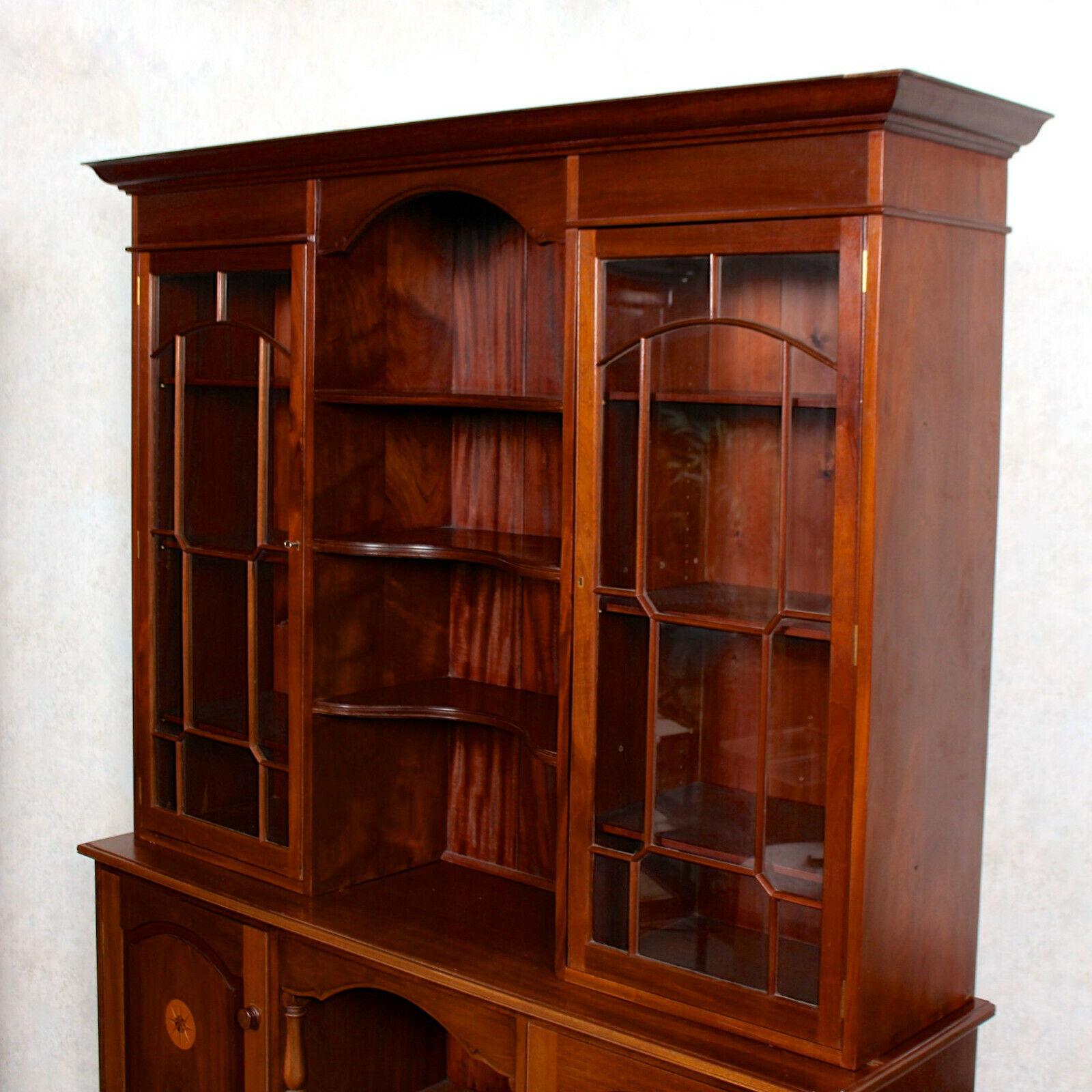 Mahogany Glazed Bookcase Dresser Stephen Robinson Gay For Sale 5