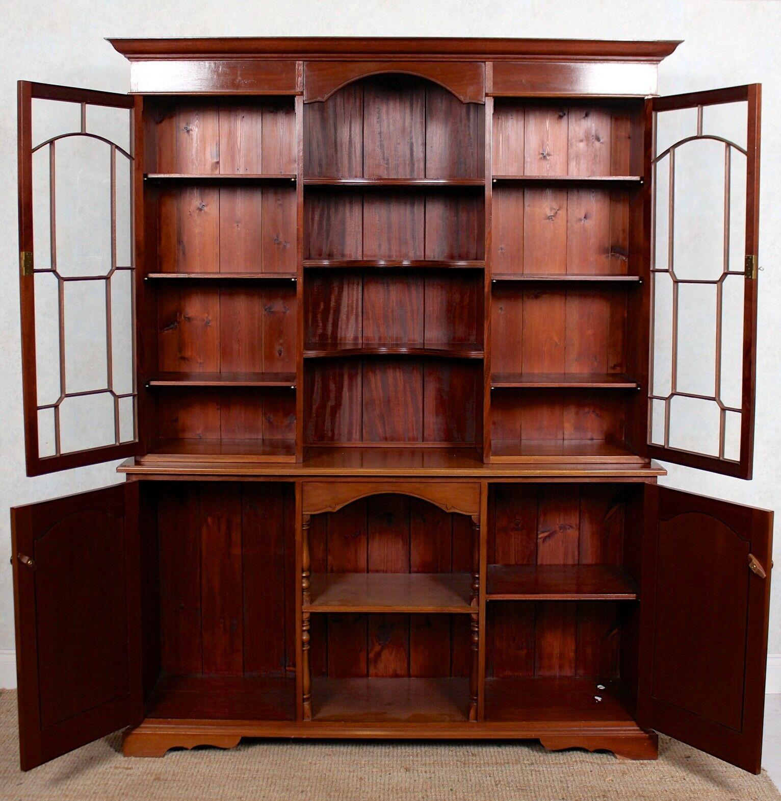 English Mahogany Glazed Bookcase Dresser Stephen Robinson Gay For Sale