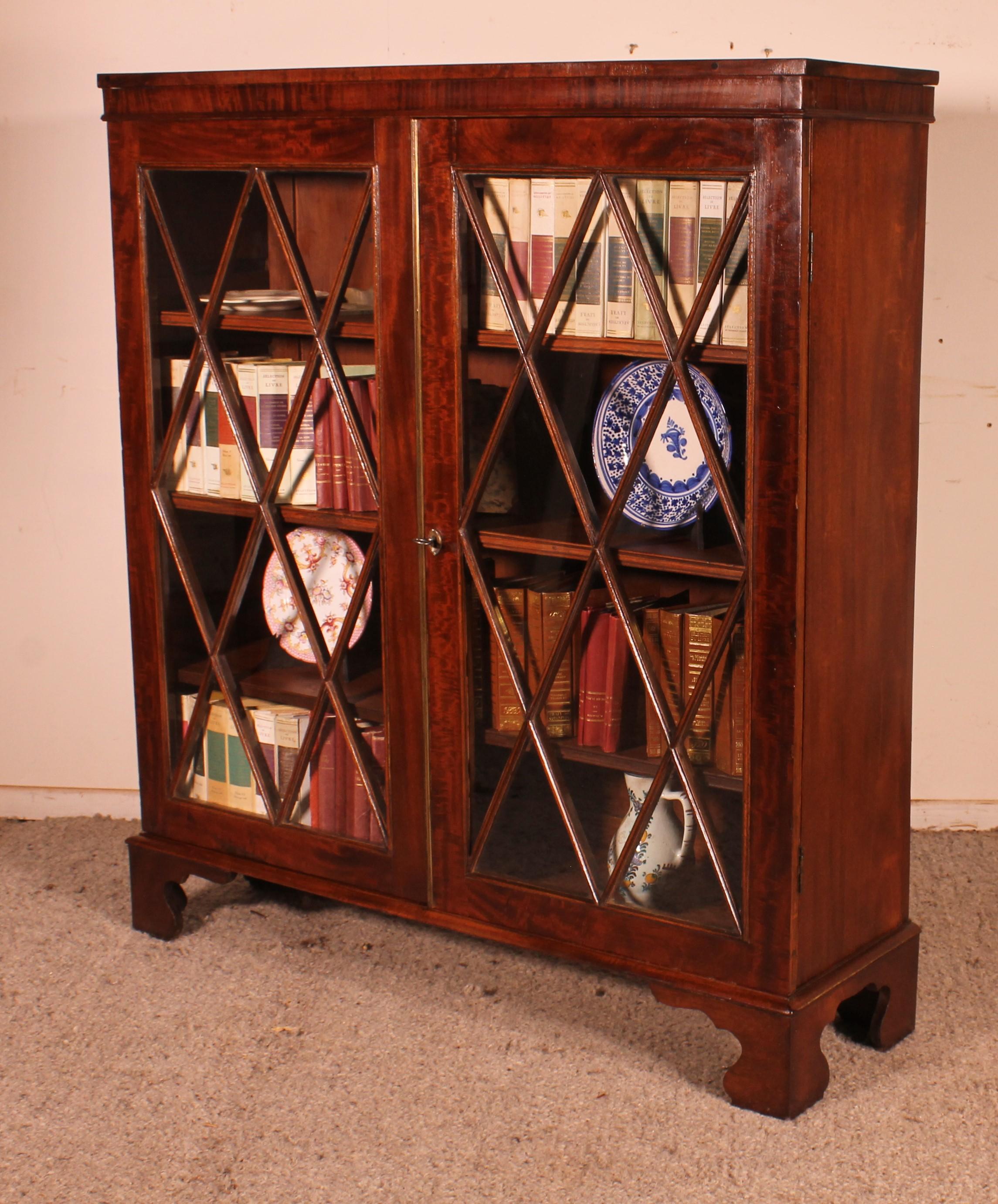 Mahogany Glazed Bookcase From The 19th Century - England For Sale 6