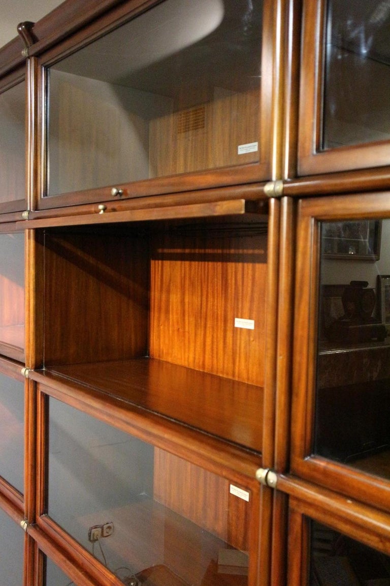 Mahogany Globe Wernicke Bookcase Consisting of 15 Stackable Parts at