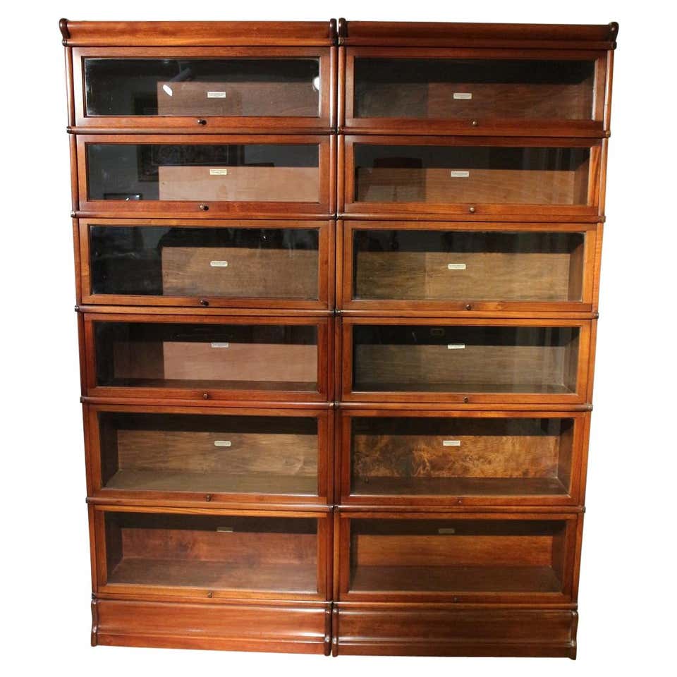 Mahogany Globe Wernicke Bookcase at 1stDibs