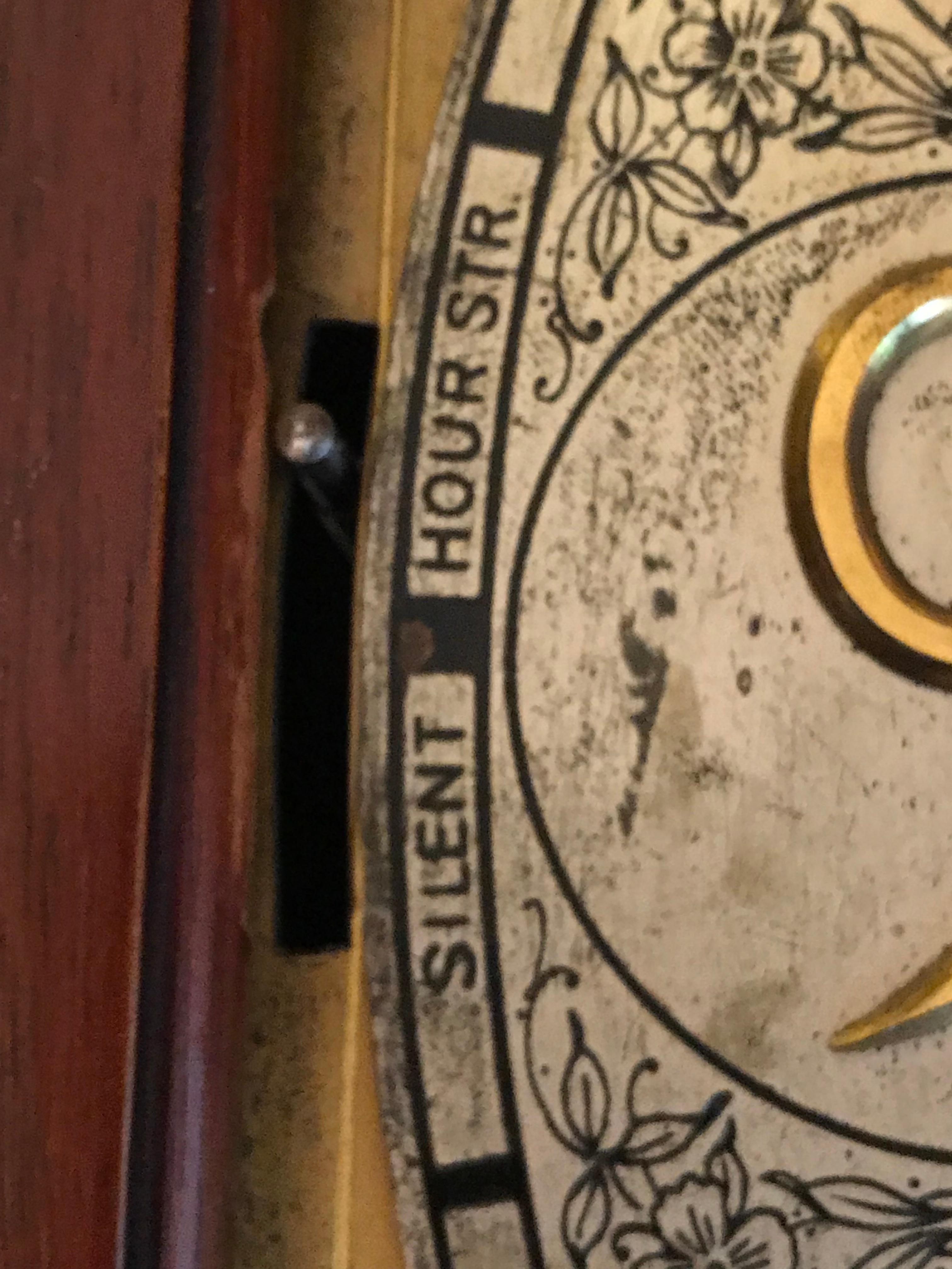 Mahogany Grandfather Clock Retailed by Tiffany & Co. Moon Phase, circa 1900-1910 For Sale 3