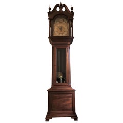Mahogany Grandfather Clock Retailed by Tiffany & Co. Moon Phase, circa 1900-1910