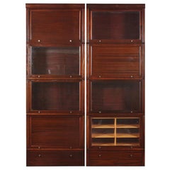 Vintage Mahogany Haberdashery and Accessories Cabinets Bookcases