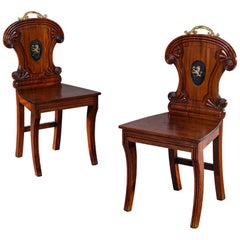 Antique Mahogany Hall Chairs