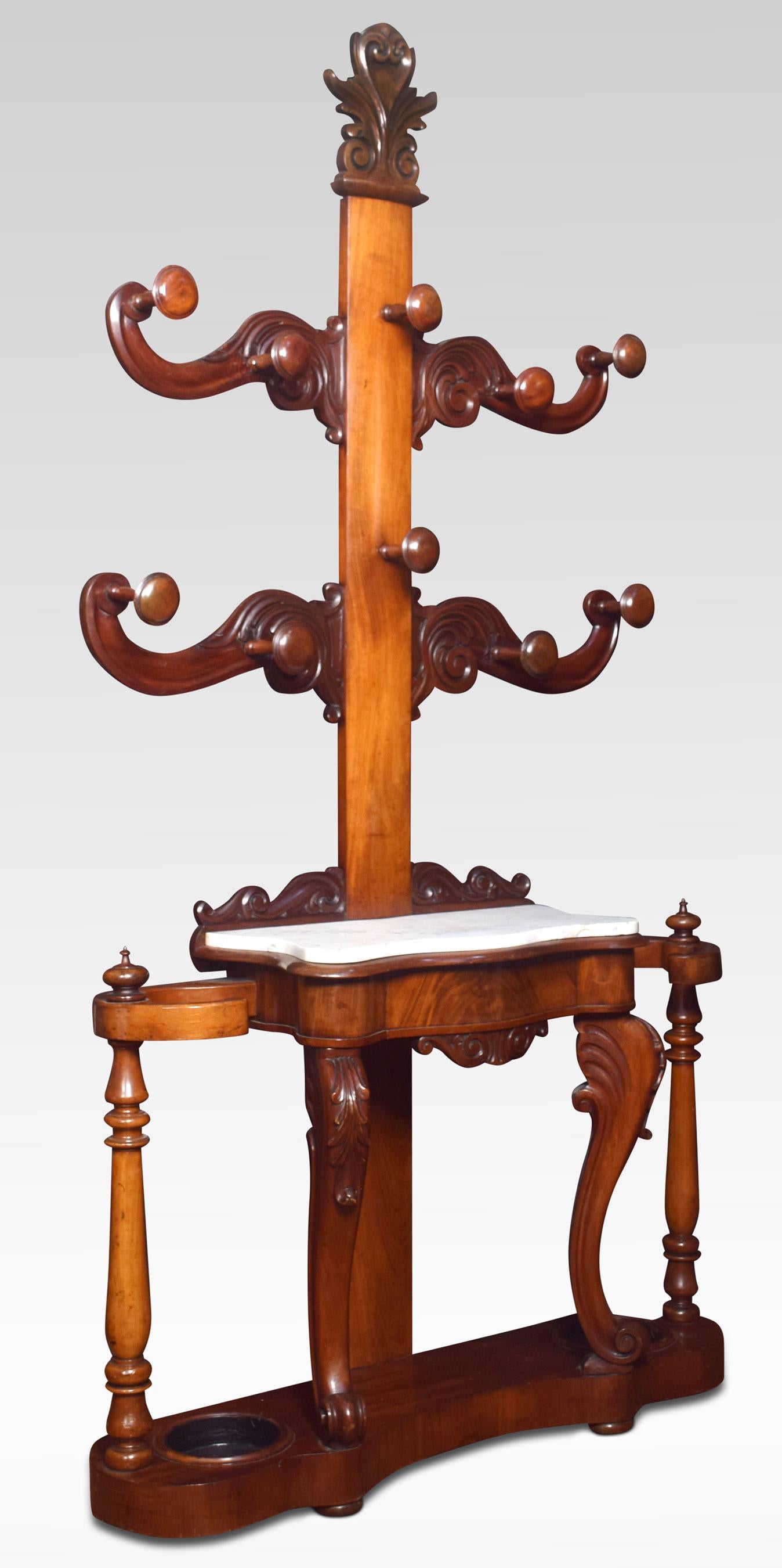 19th Century Mahogany Hall Stand For Sale