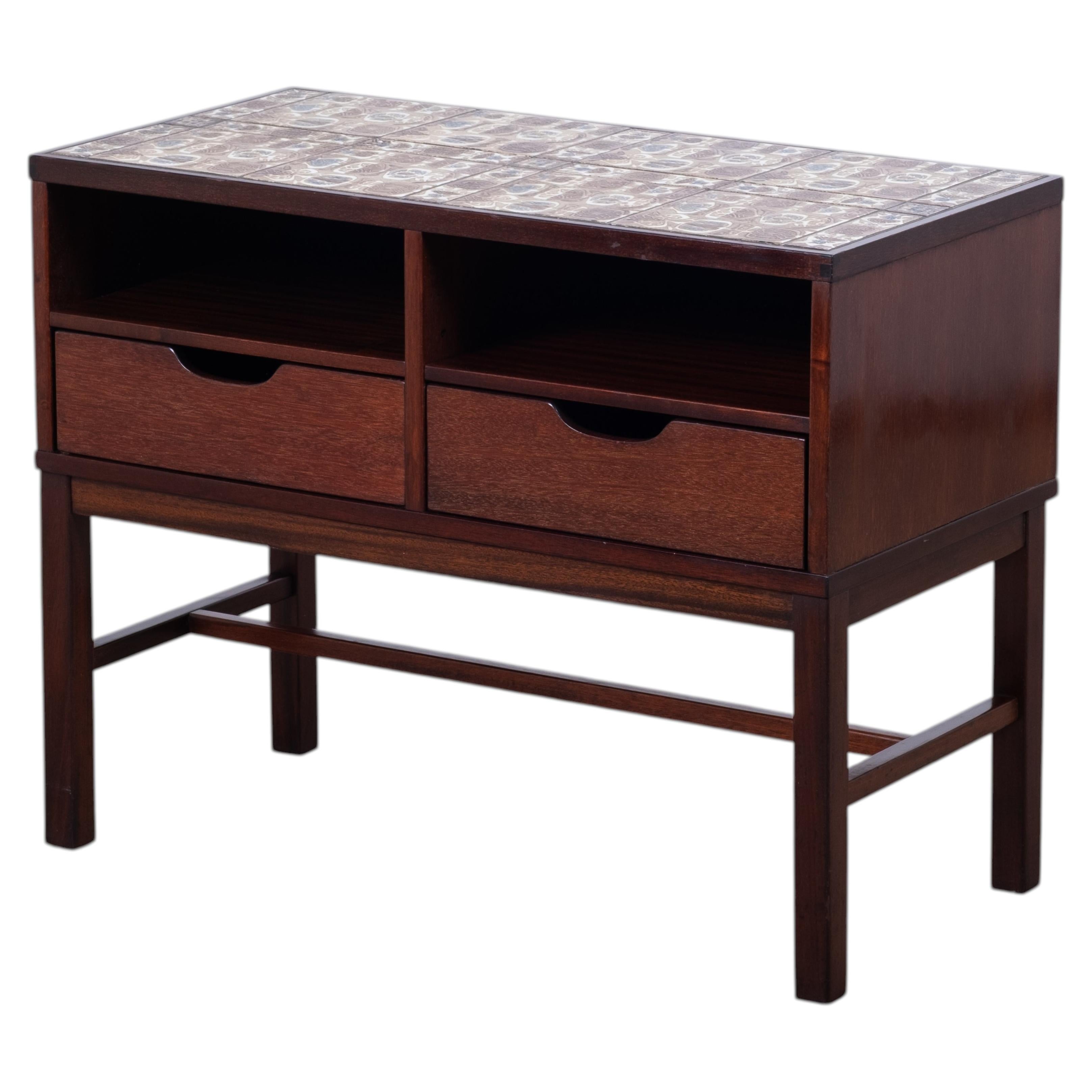 Mahogany Hall Table / Cabinet by Severin Hansen, Denmark, 1950s For Sale