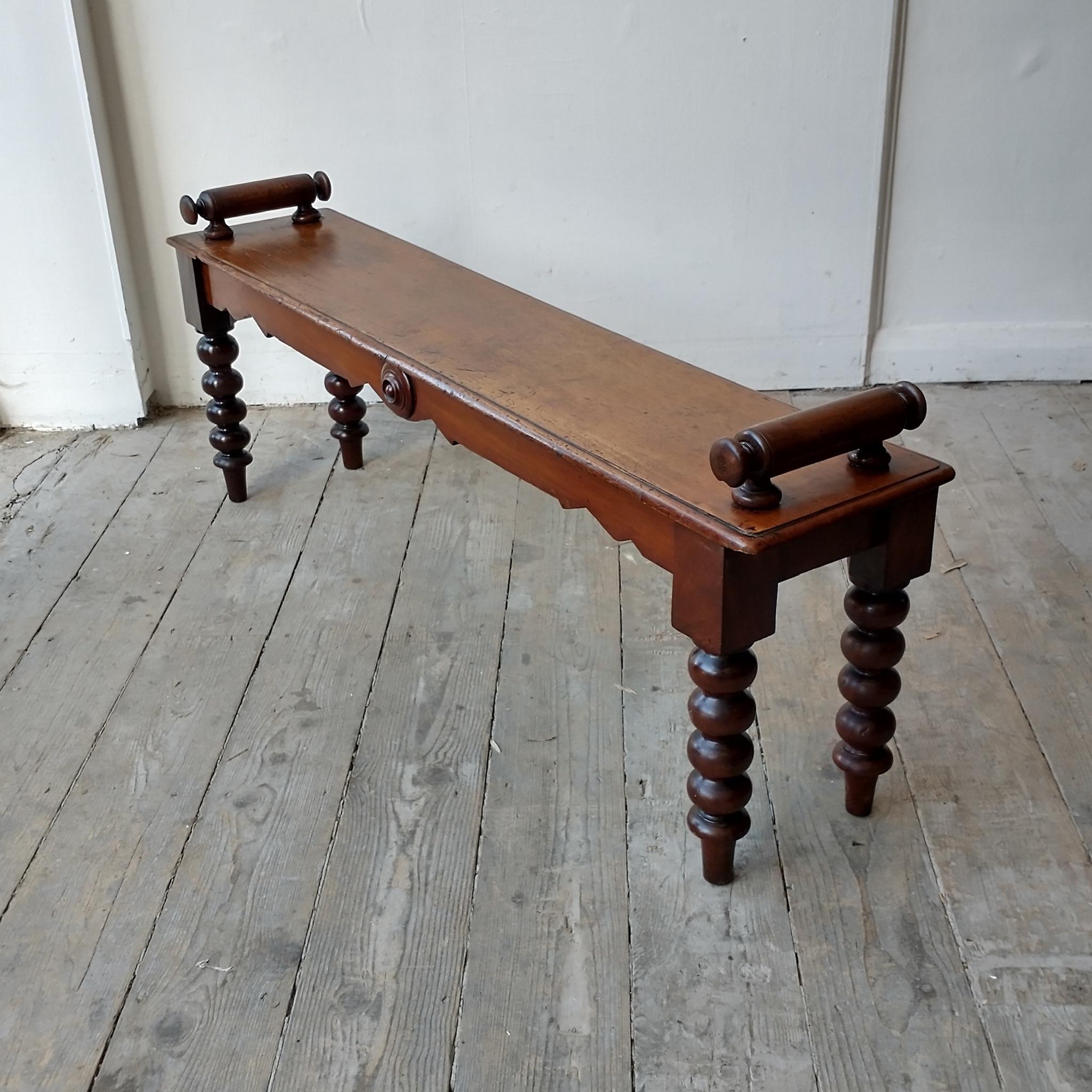 Mahogany Hallway Bench For Sale at 1stDibs