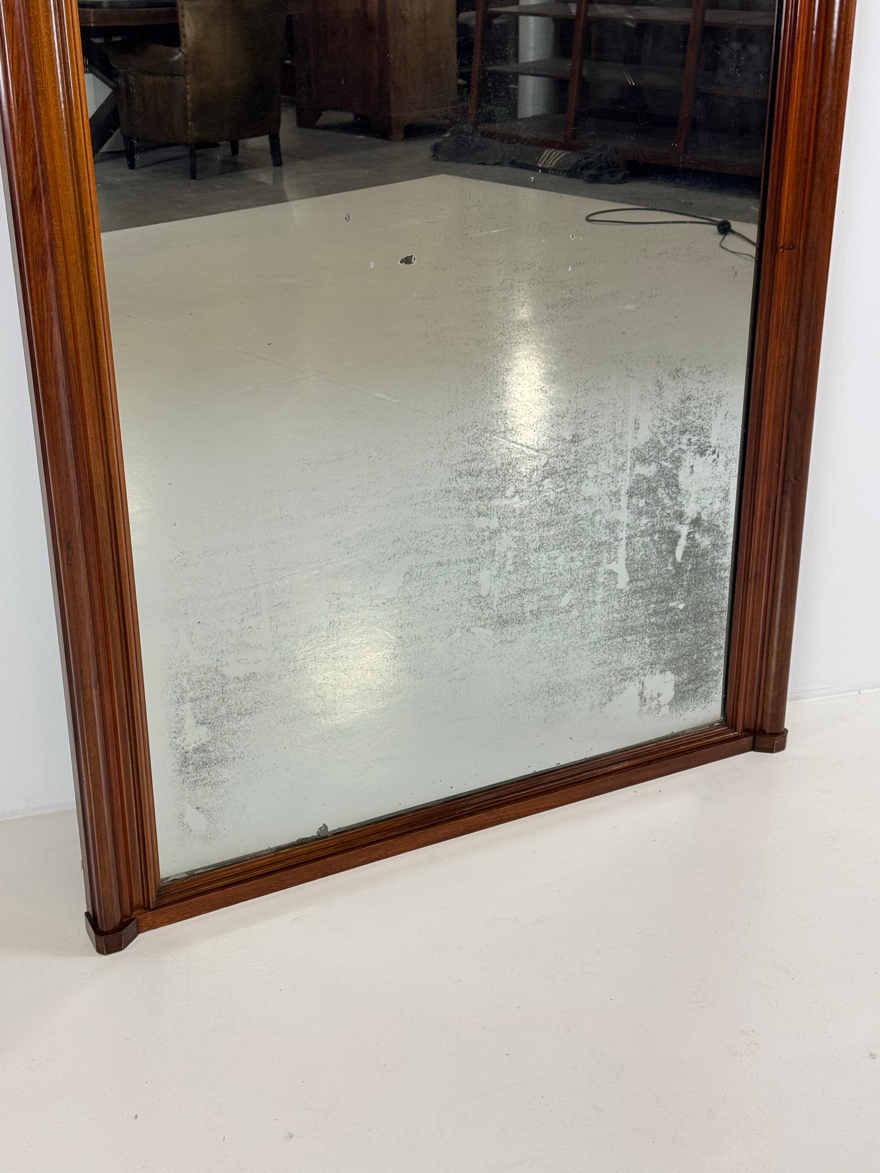 Mahogany hallway mirror French 19th century 6