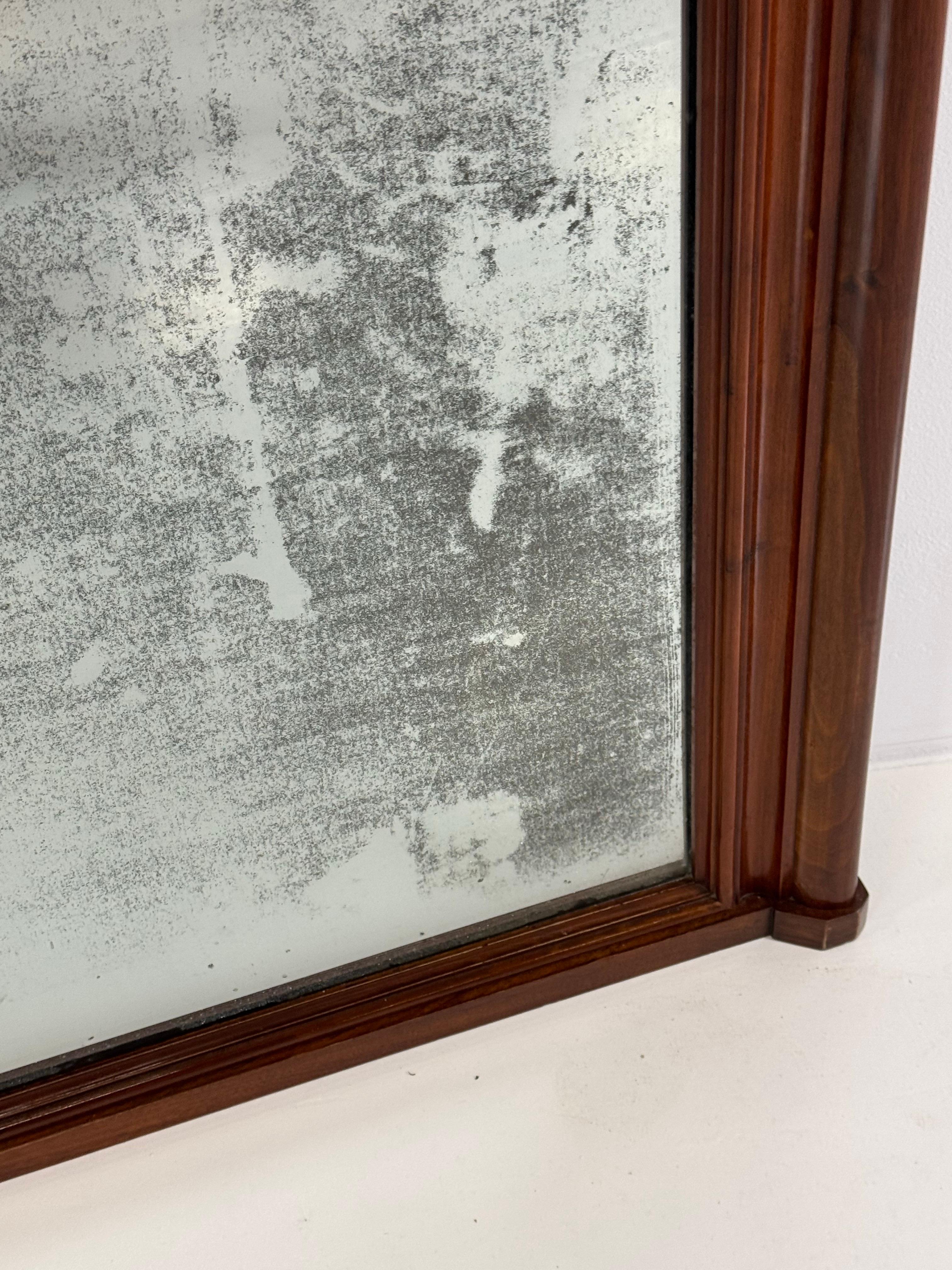 Mahogany hallway mirror French 19th century In Good Condition In MILL, NL