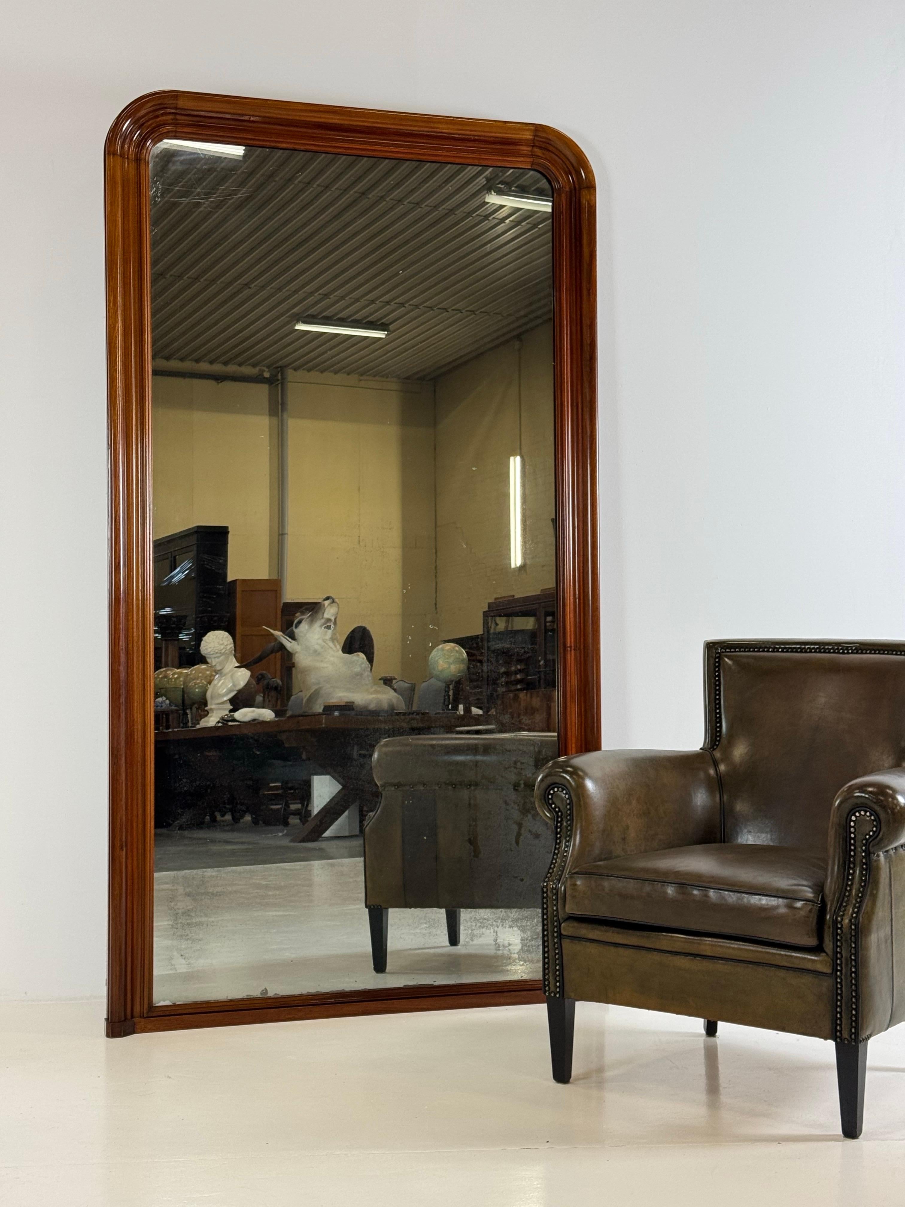 Mirror Mahogany hallway mirror French 19th century
