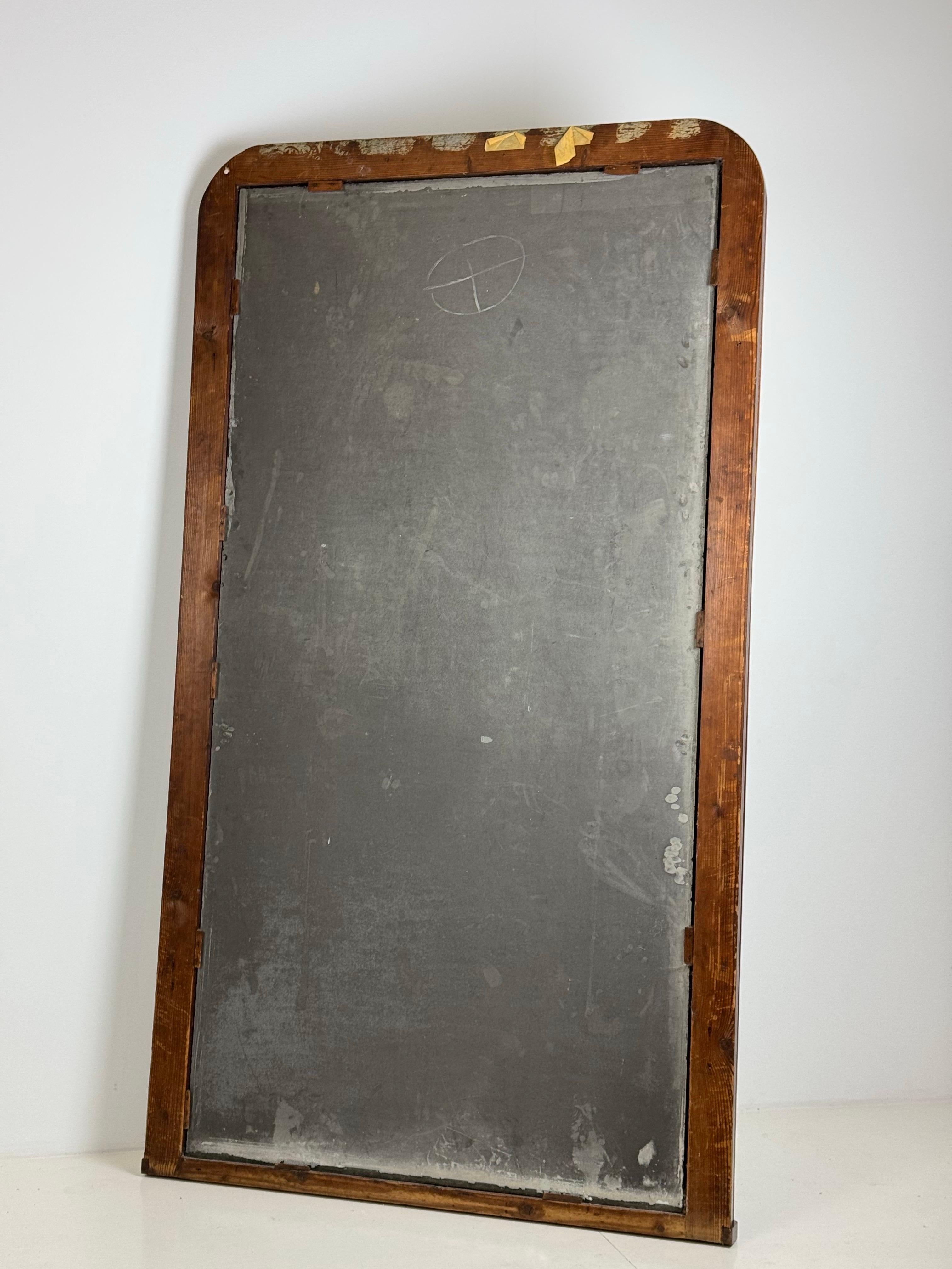 Mahogany hallway mirror French 19th century 1