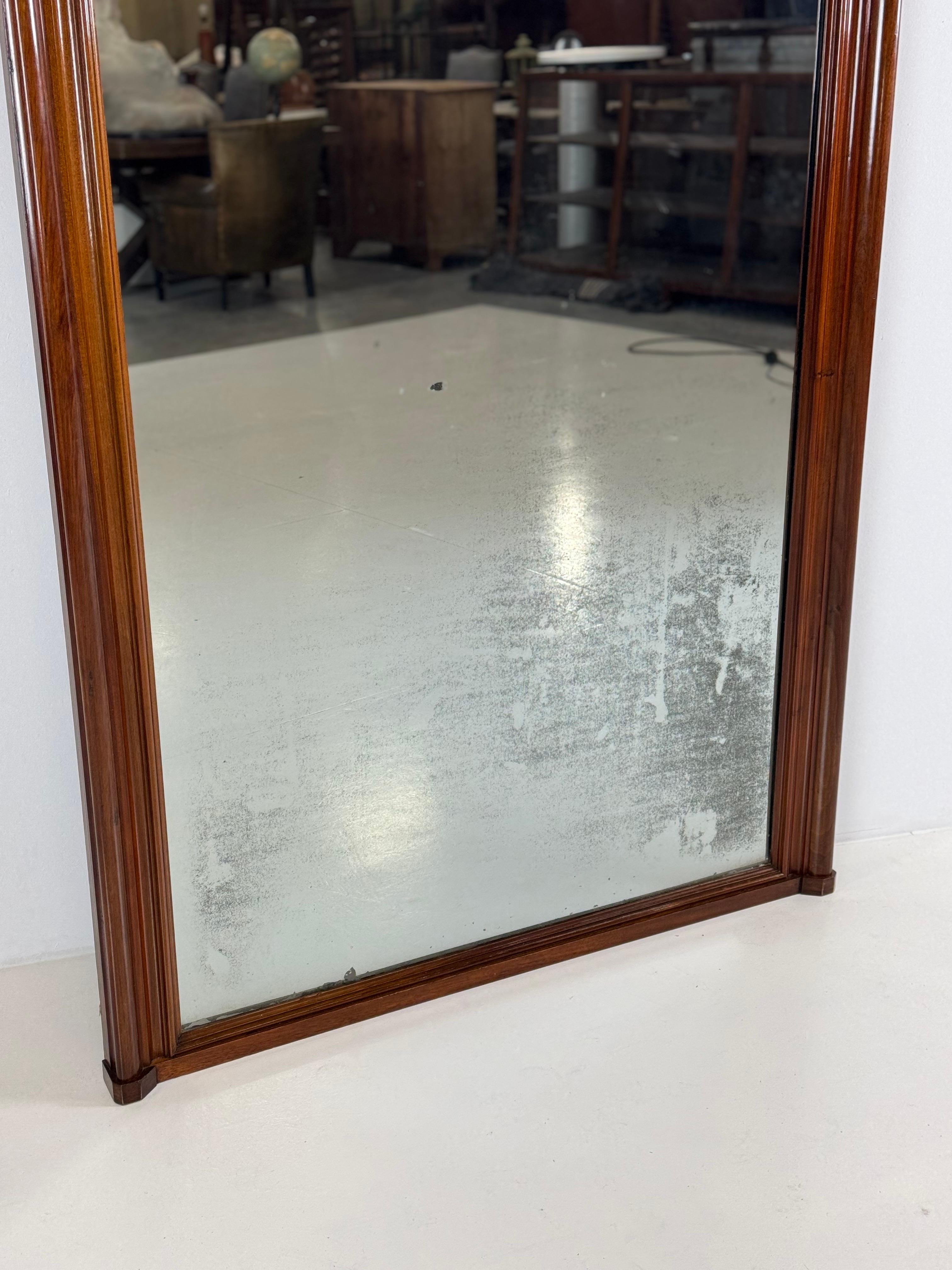 Mahogany hallway mirror French 19th century 2