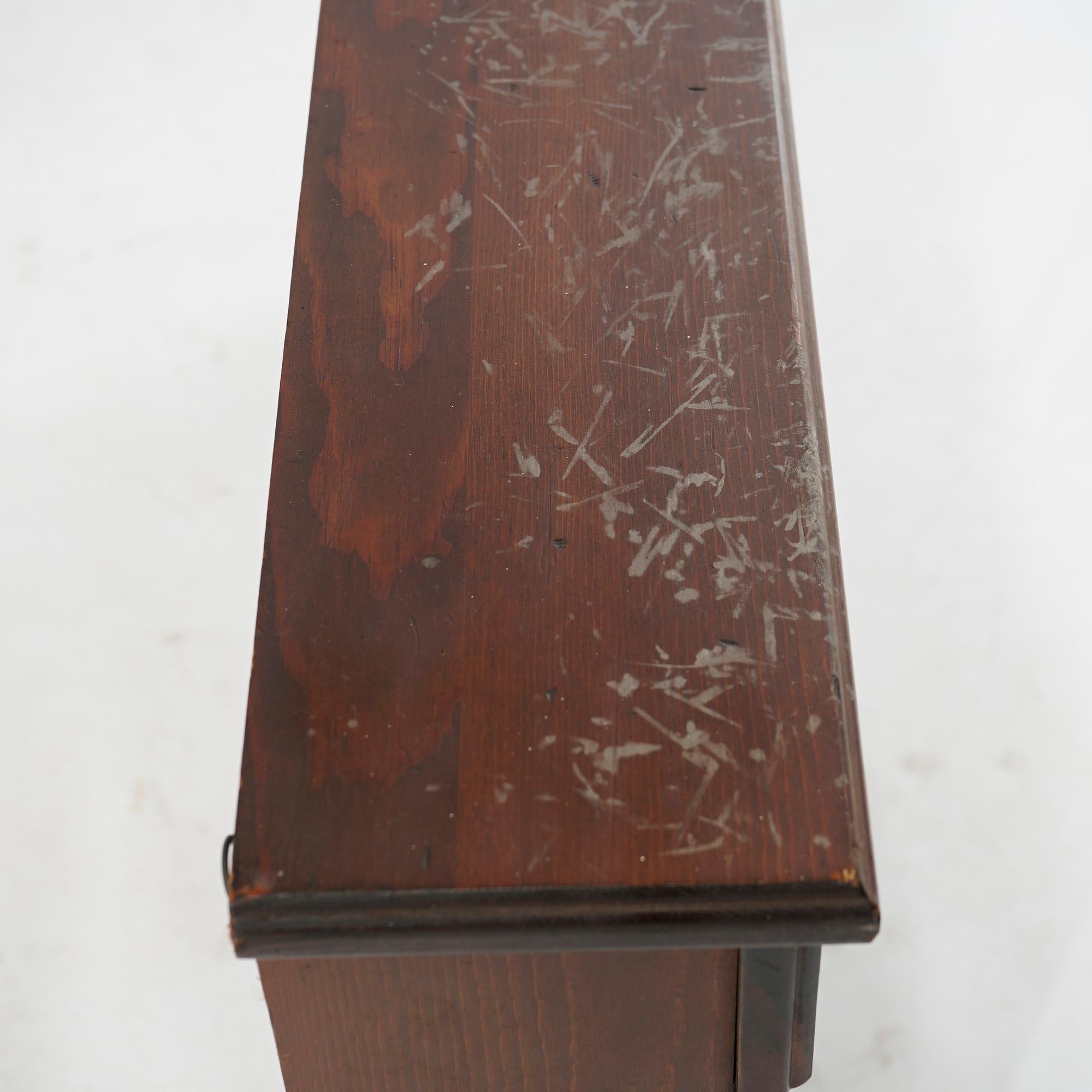 Mahogany Hanging Curio Display Wall Shelf 20th C 4