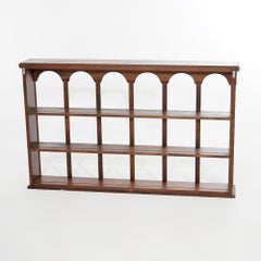 Mahogany Hanging Curio Display Wall Shelf 20th C
