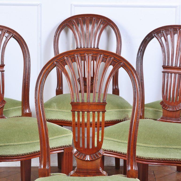 20th Century Mahogany Harp-Back Chairs