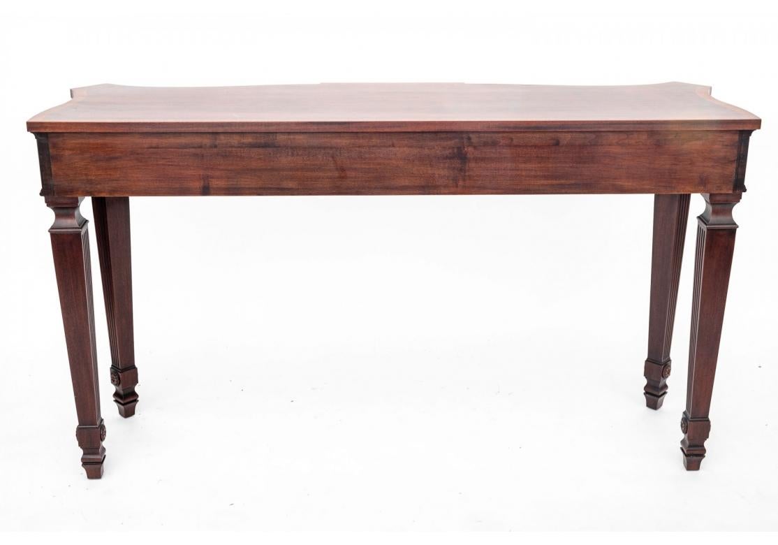 Carved Mahogany Henkel-Harris Neo-Classical Style Console Table