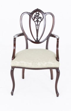 Sillón de caoba estilo Hepplewhite con asiento de estilo «Revival»