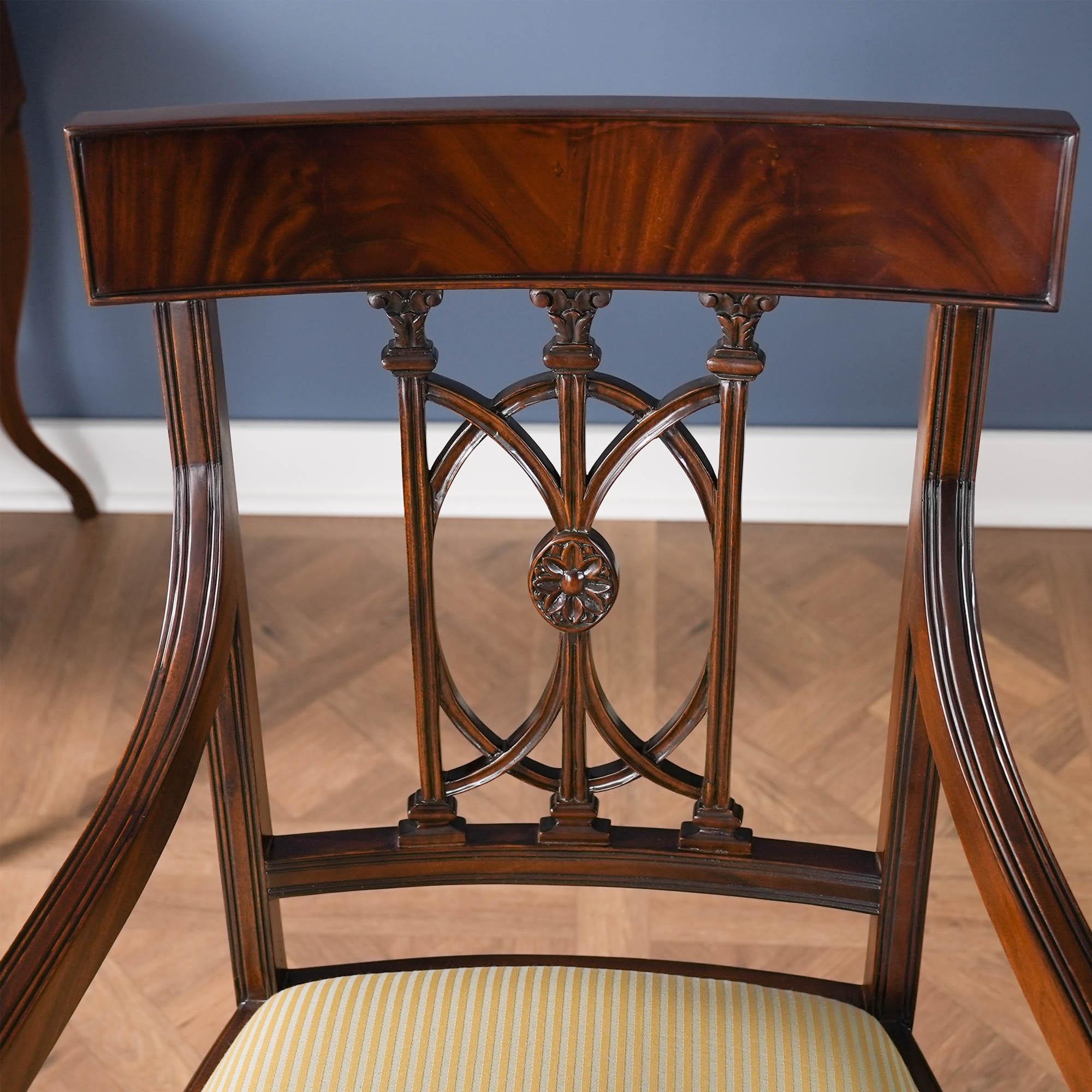 Chaises Hepplewhite en acajou, ensemble de 10 pièces en vente 4