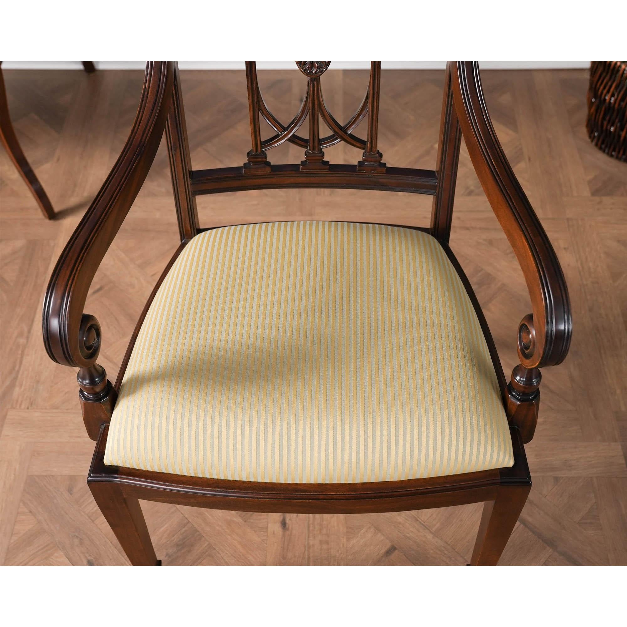 Chaises Hepplewhite en acajou, ensemble de 10 pièces en vente 5