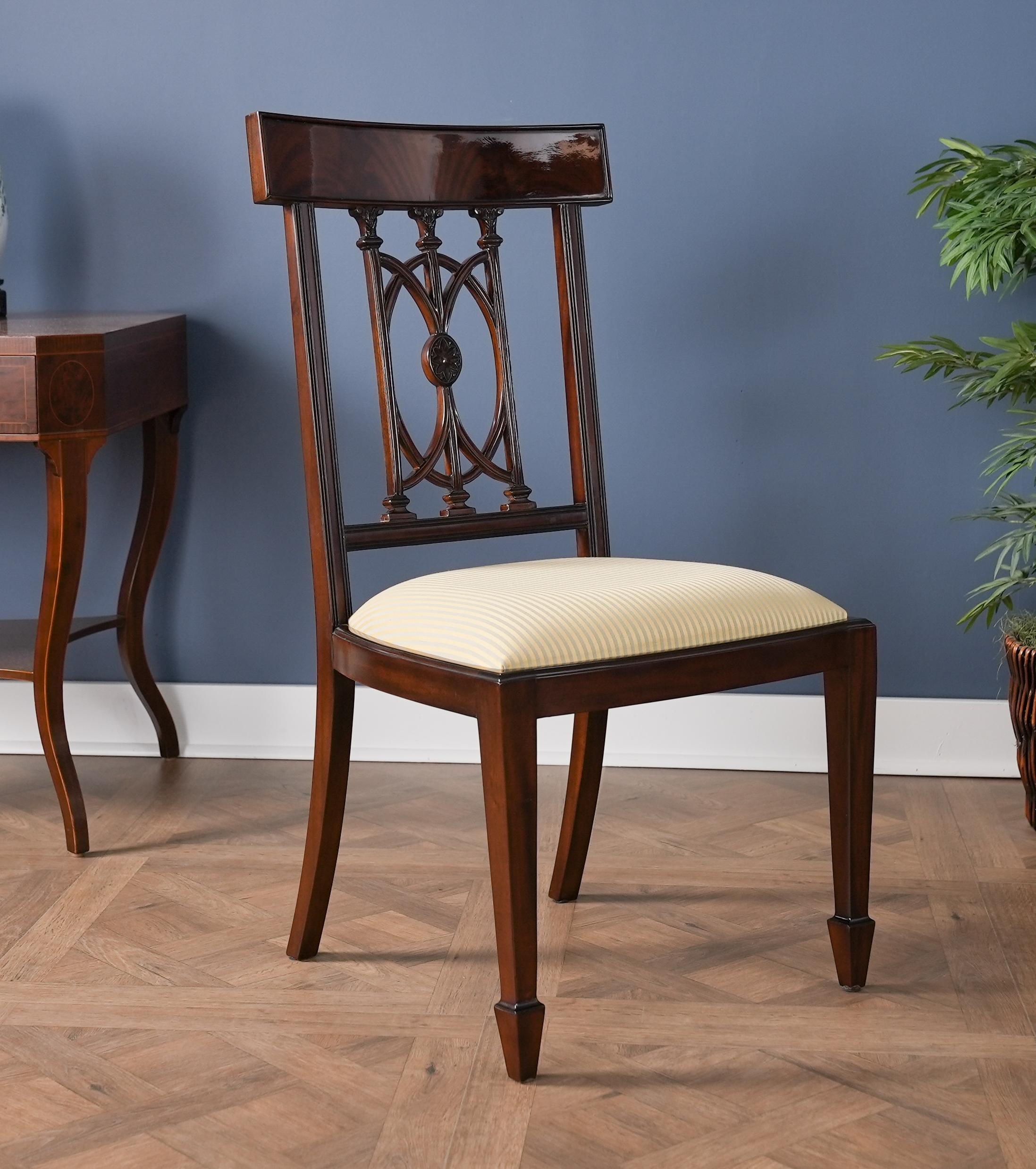 Chaises Hepplewhite en acajou, ensemble de 10 pièces en vente 9