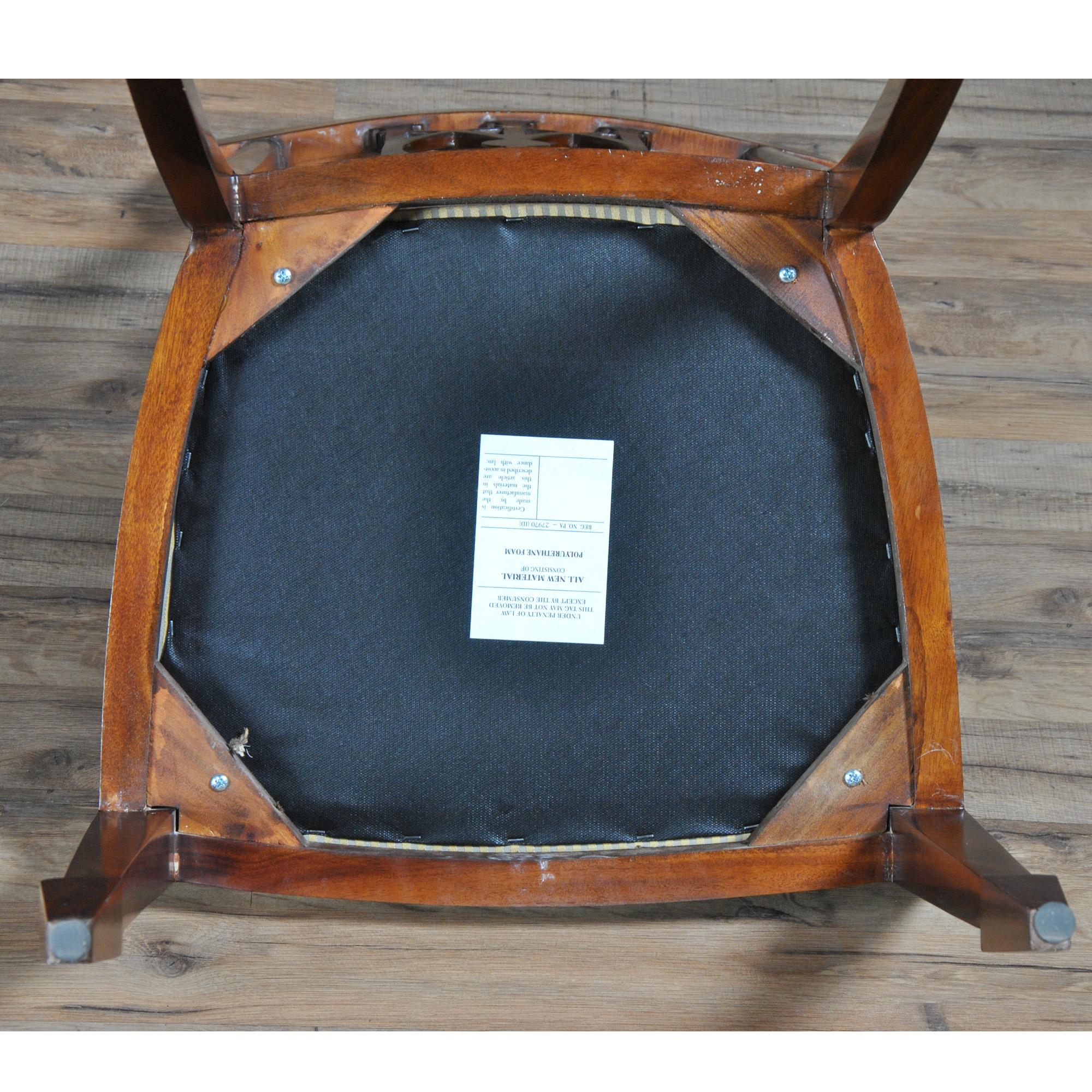 Mahogany Hepplewhite Chairs, Set of 10 For Sale 14