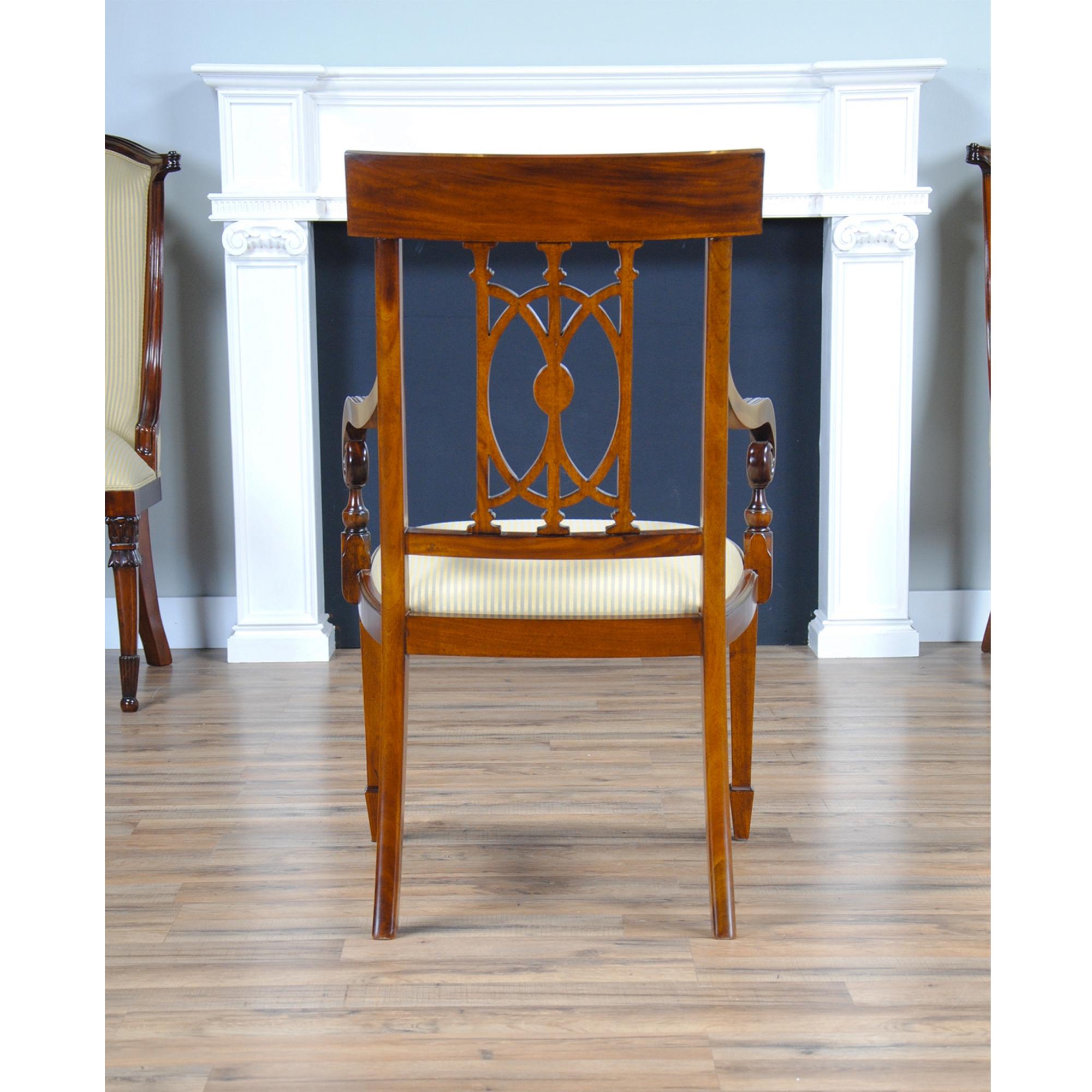 Mahogany Hepplewhite Chairs, Set of 10 For Sale 1