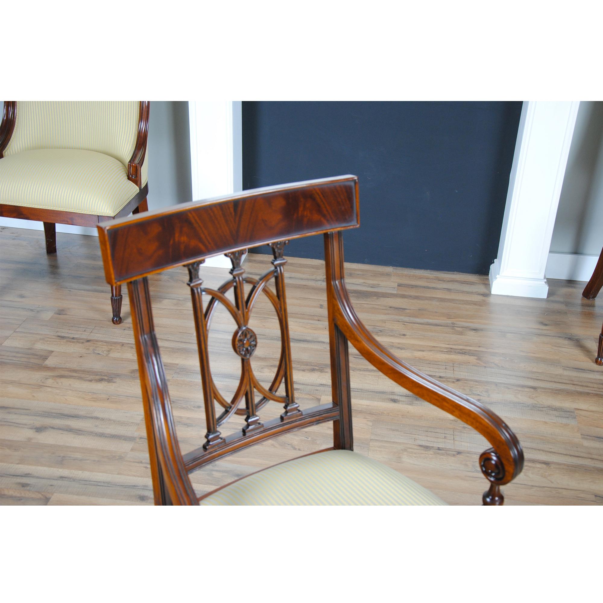 Mahogany Hepplewhite Chairs, Set of 10 For Sale 2