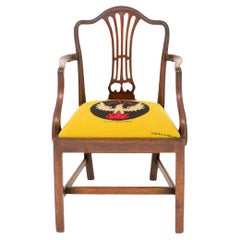 Mahogany Hepplewhite Desk Chair, Antique Arm Chairs