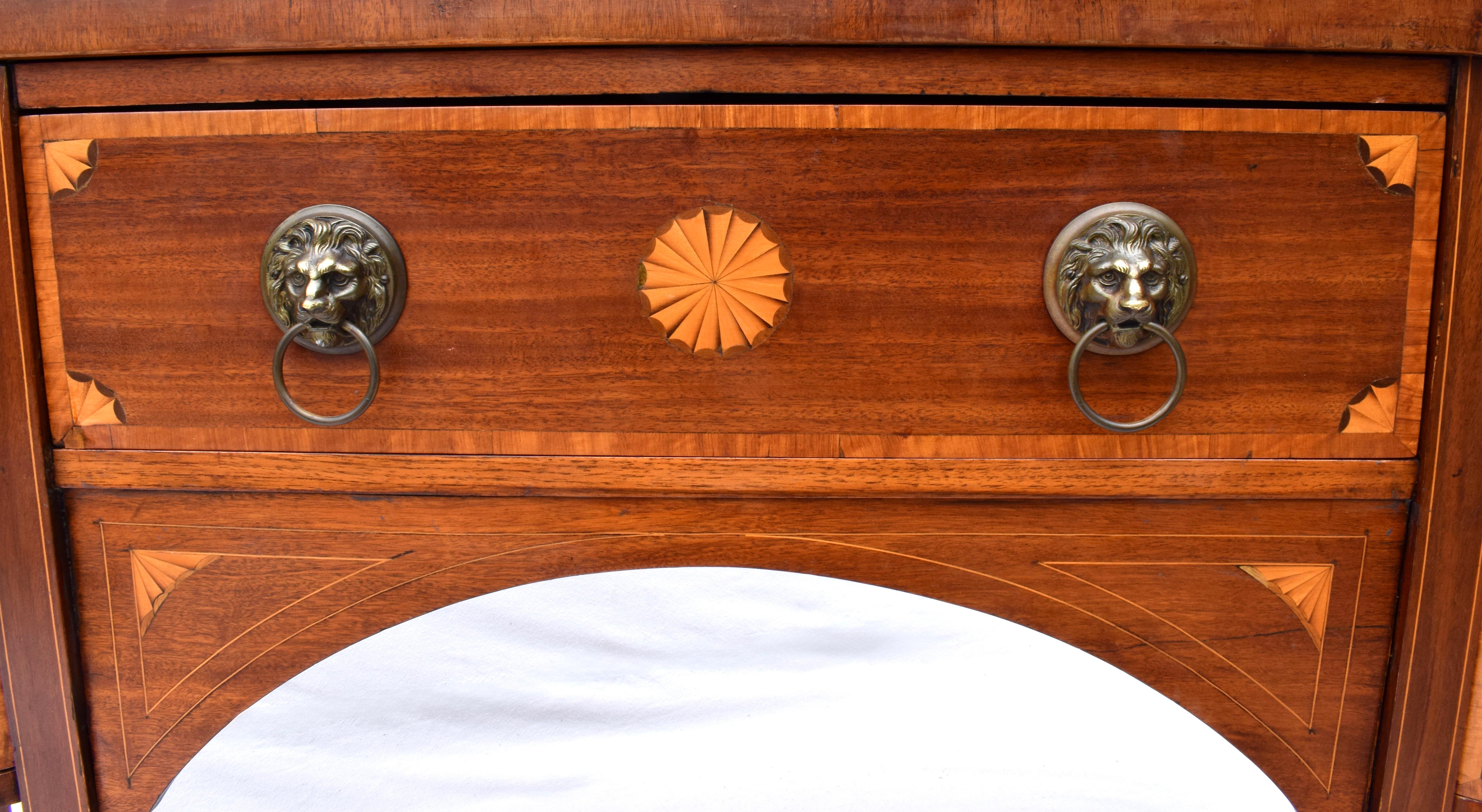 Mahogany Hepplewhite or Sheraton Sideboard With Satinwood Inlay For Sale 6