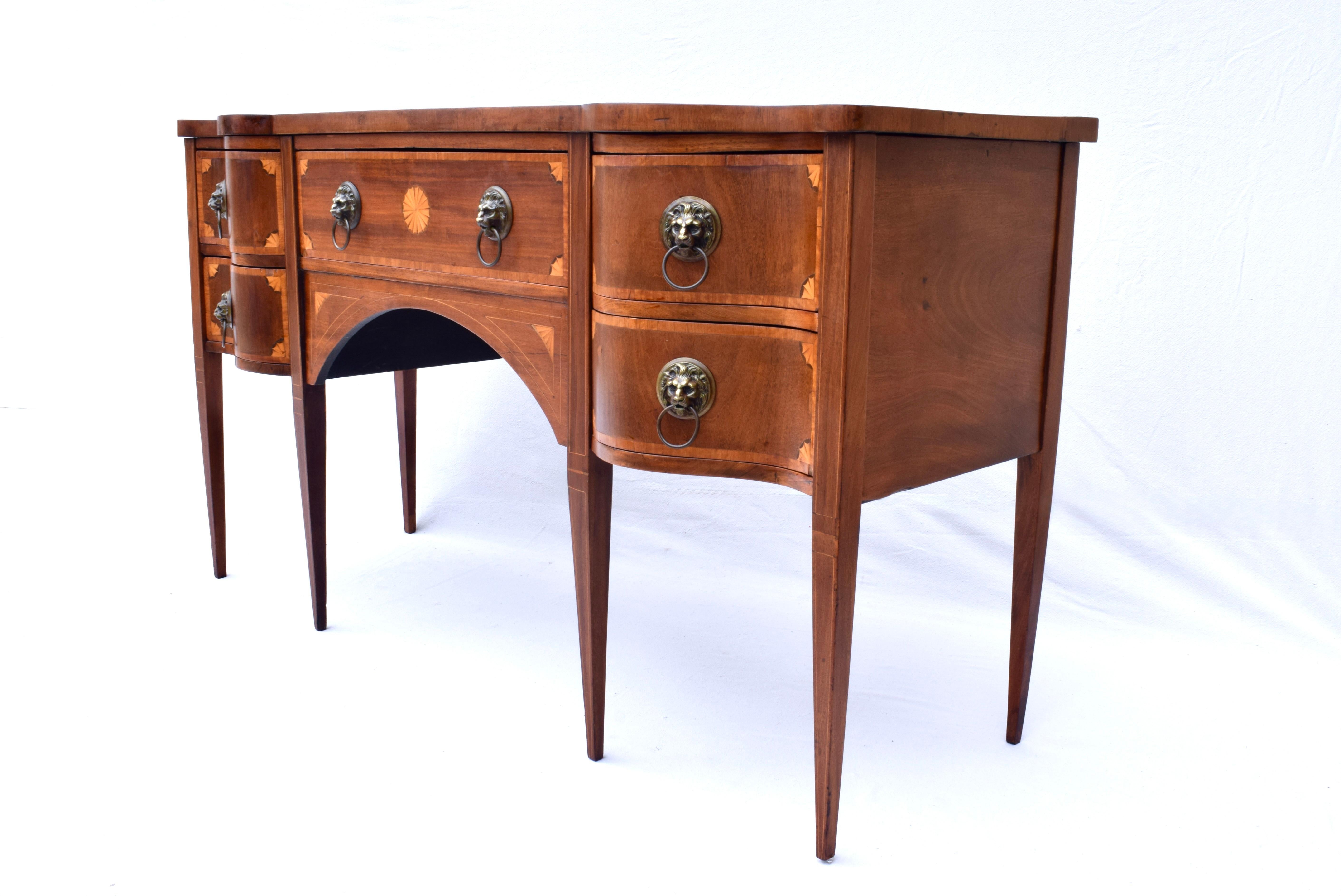 20th Century Mahogany Hepplewhite or Sheraton Sideboard With Satinwood Inlay For Sale