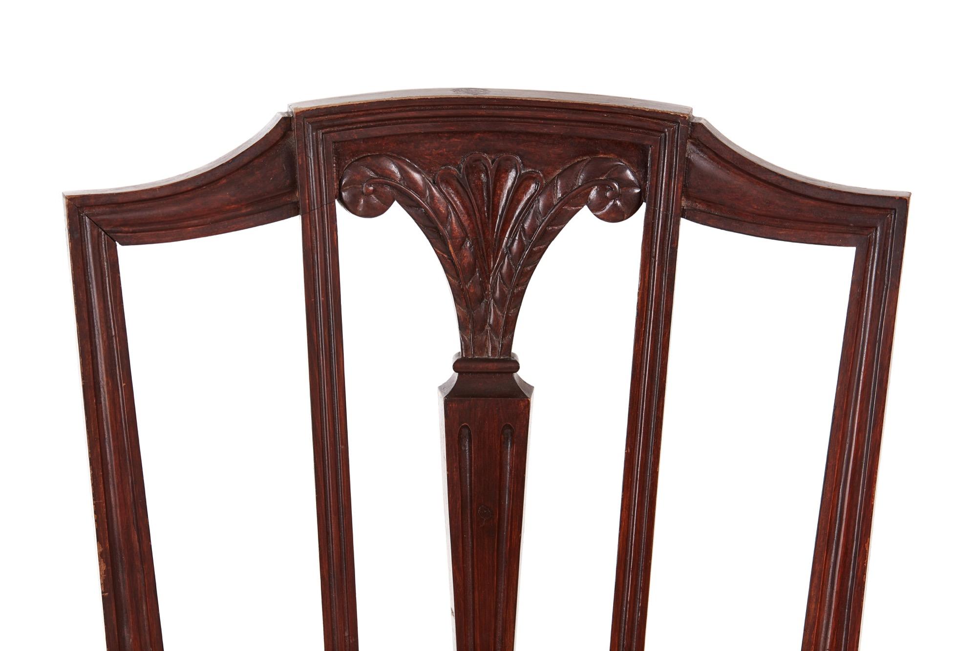 Antique Mahogany Hepplewhite Style Side Chairs For Sale 2