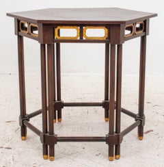 Mahogany Hexagonal End Table