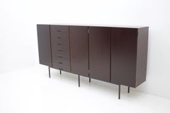 Mahogany Highboard with Metal Legs, 1960s