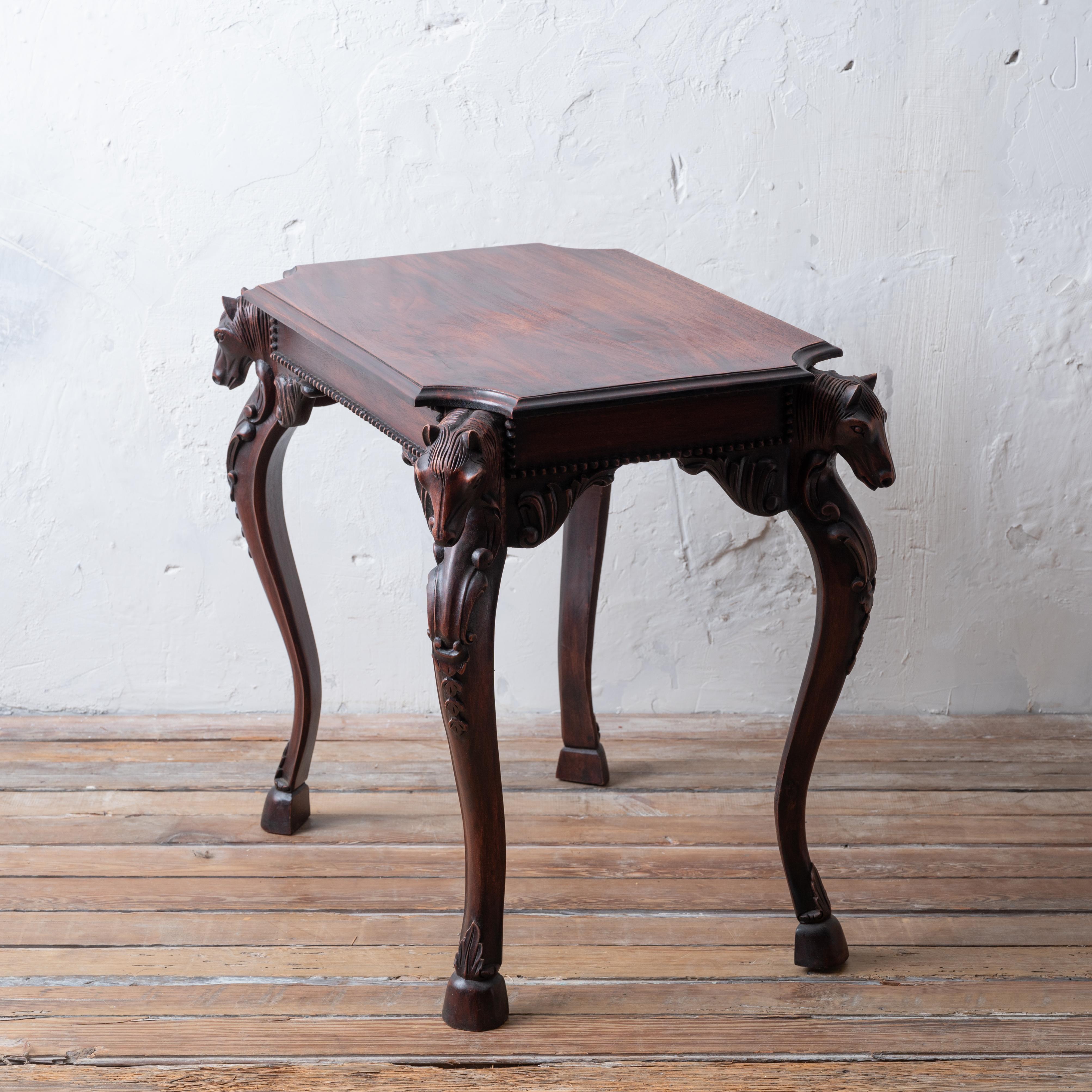 20th Century Mahogany Horse Head Side Table