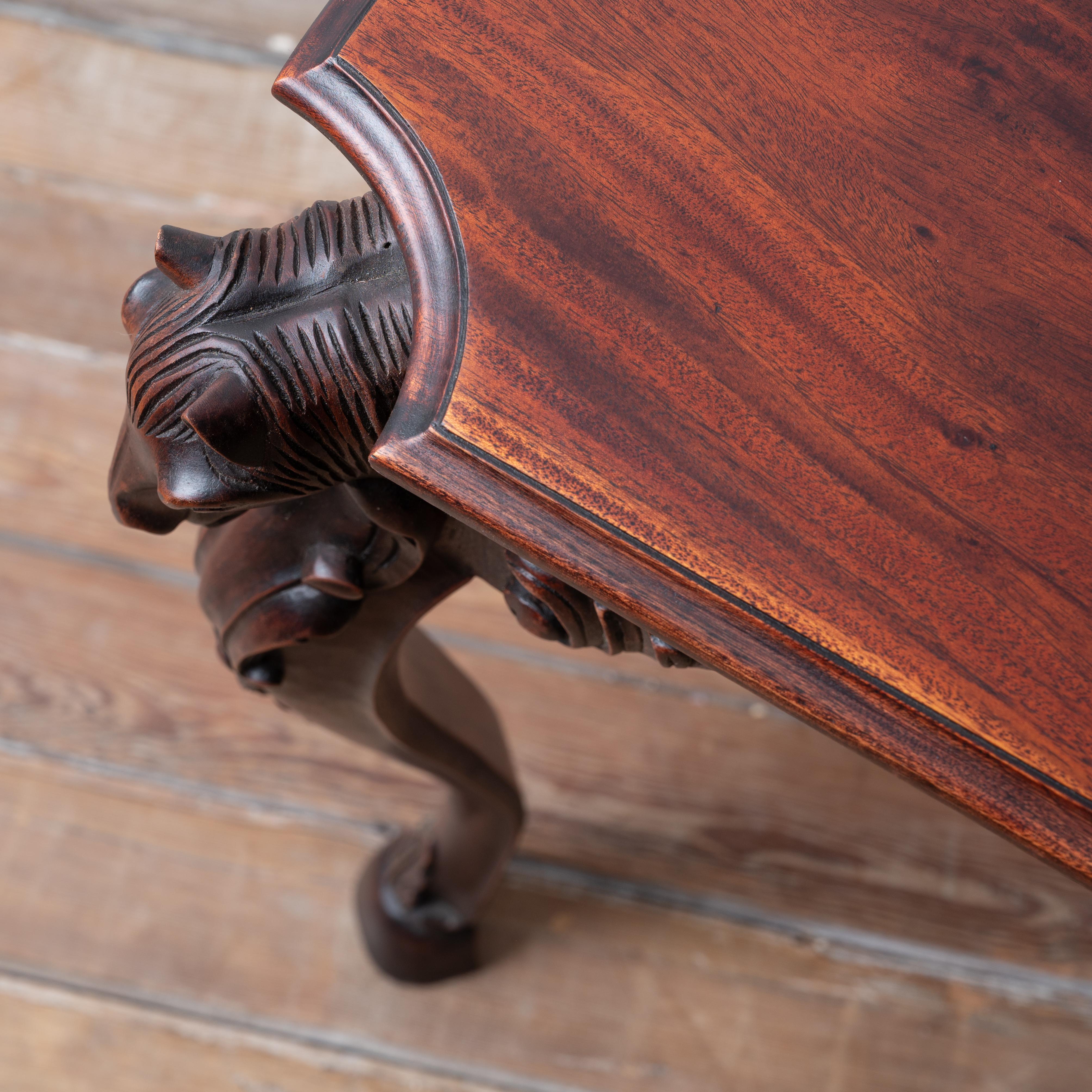 Mahogany Horse Head Side Table 1