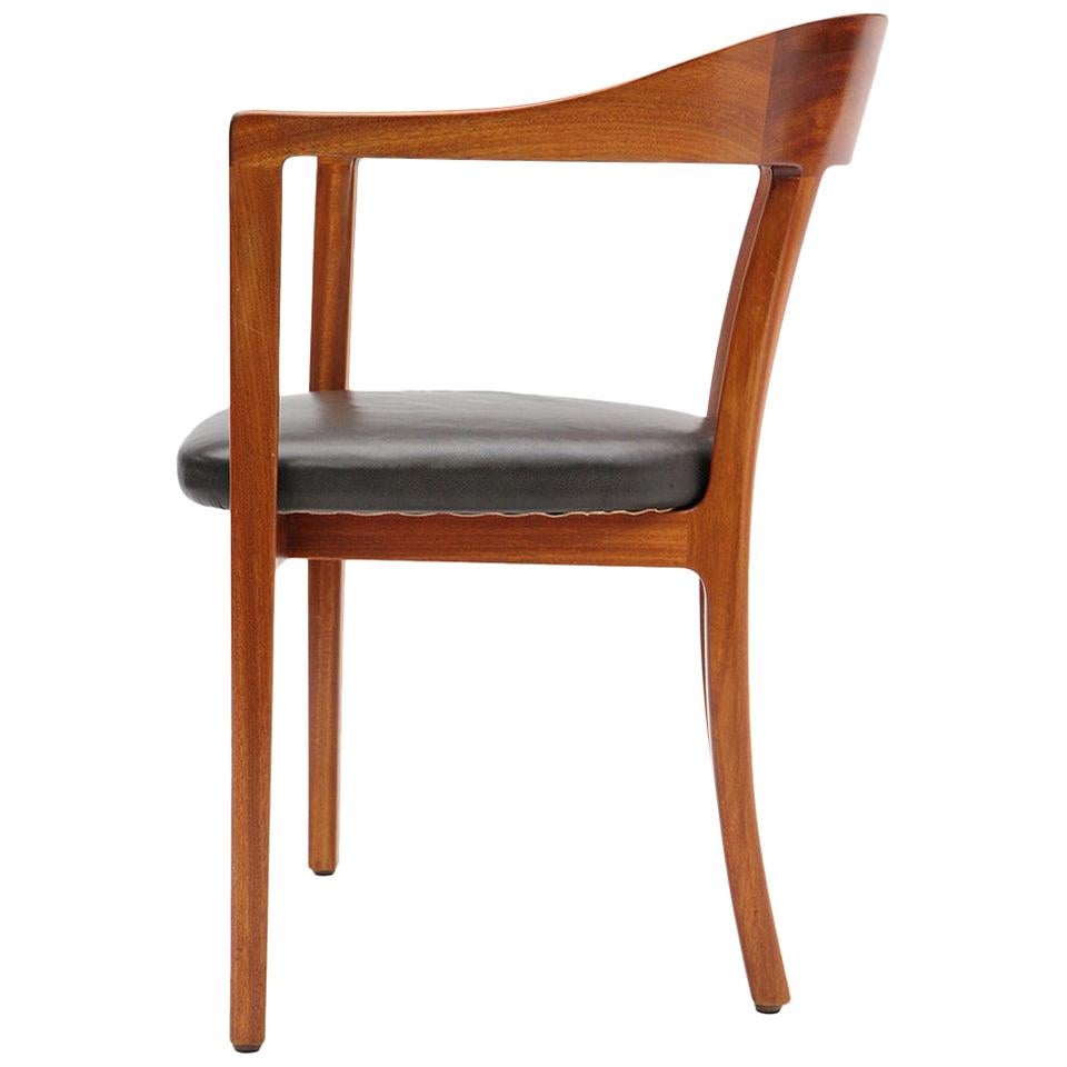 Mahogany Humpback Armchair by Ole Wanscher for A.J. Iversen
