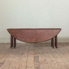 Mahogany Hunt Table with Eight Moulded Square Legs, Late 18th Century