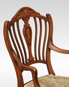 Mahogany inlaid armchair