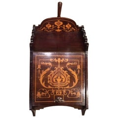 Mahogany Inlaid Arts & Crafts Period Coal Perdonium