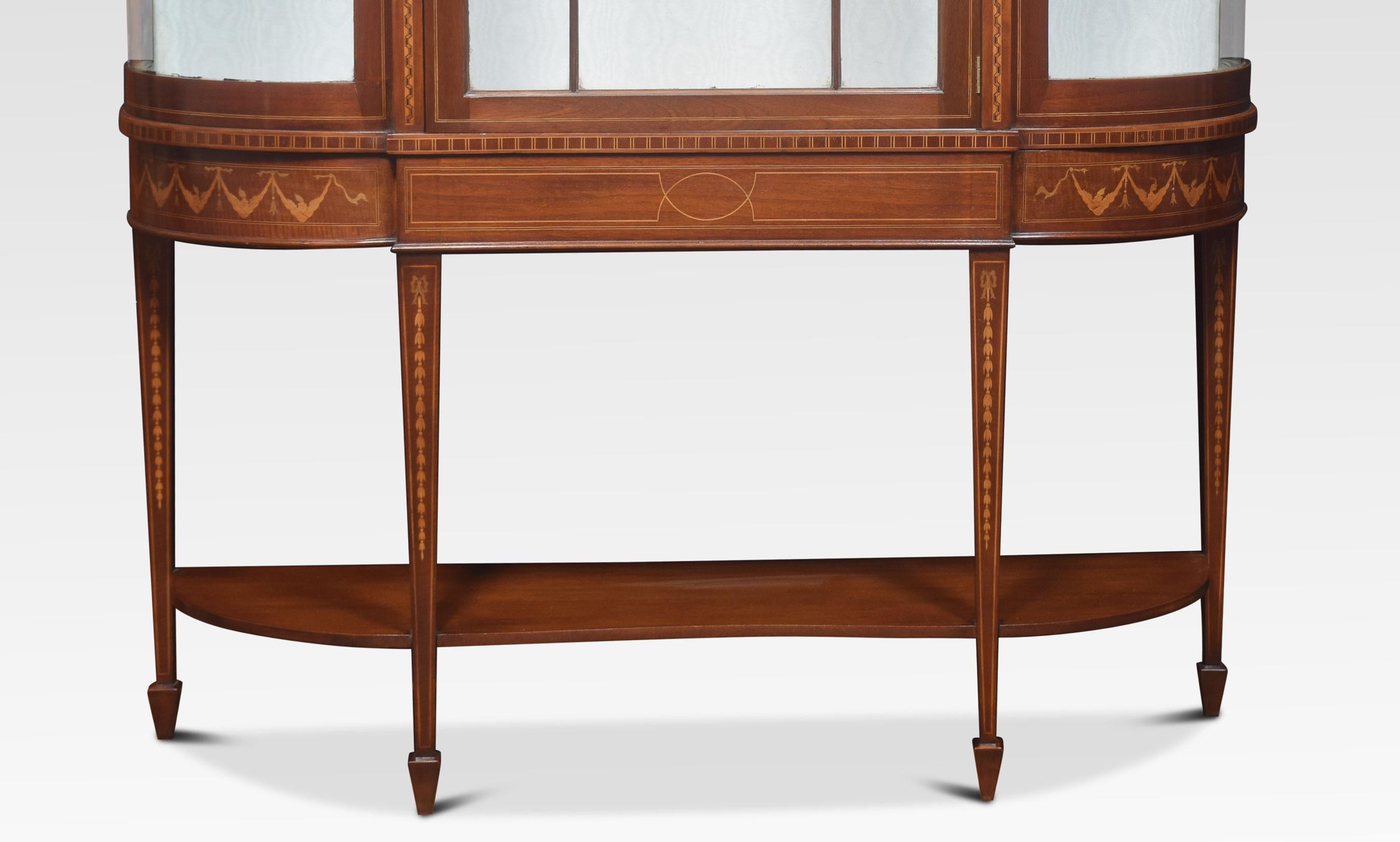 bow front display cabinet