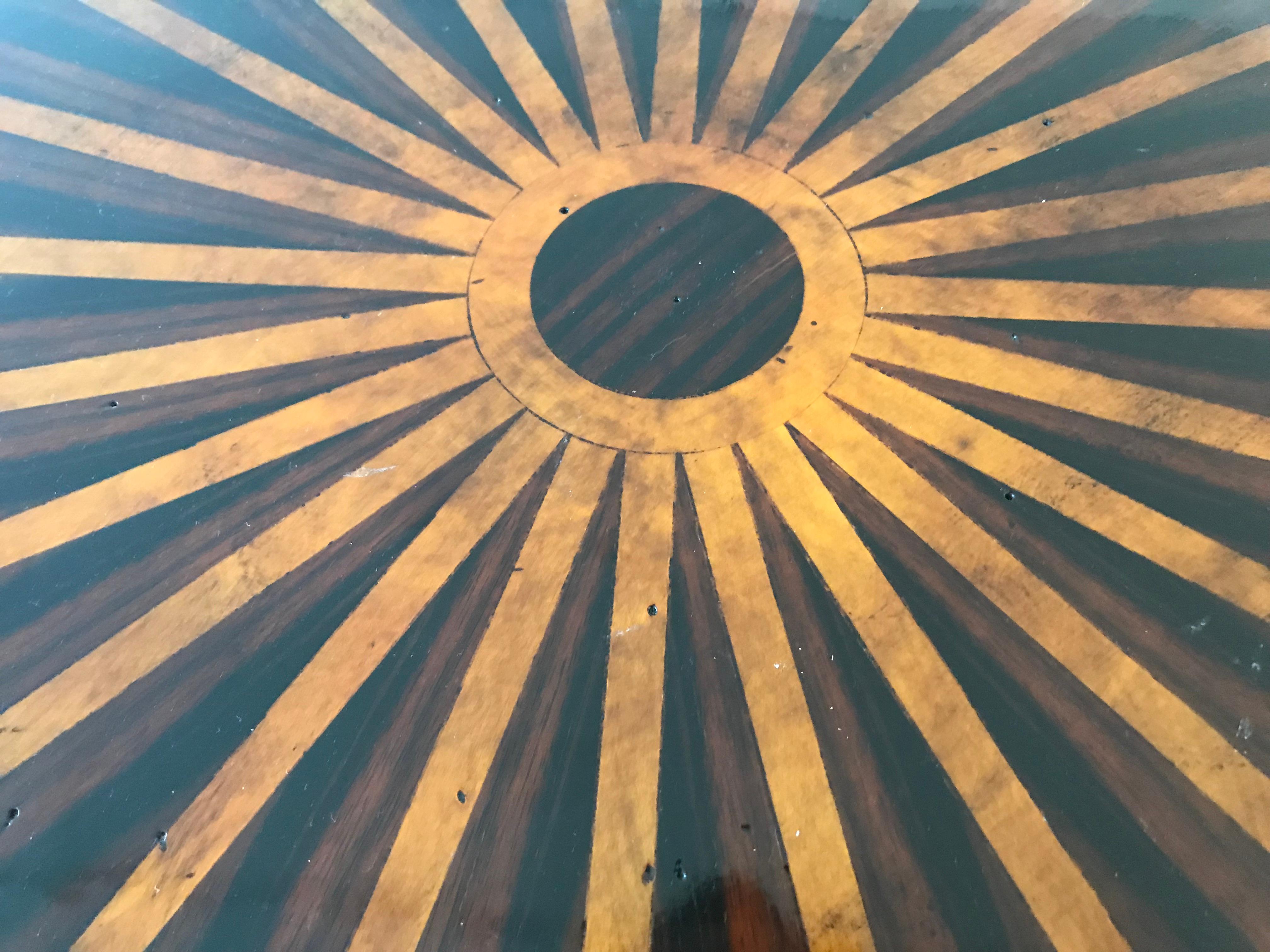 Art Deco Mahogany Inlaid Center/Side Table Attributed to Lorin Marsh For Sale