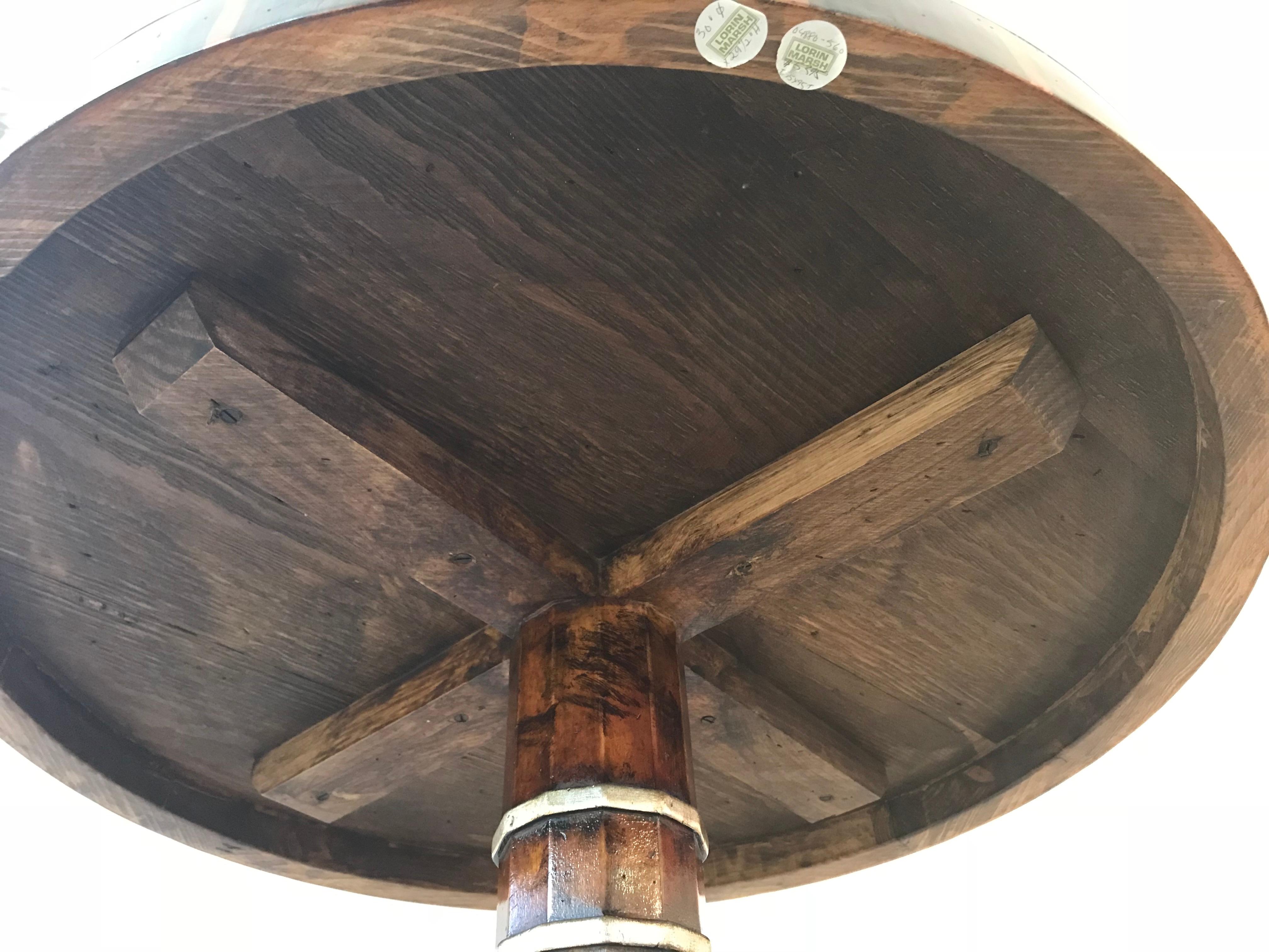 Mahogany Inlaid Center/Side Table Attributed to Lorin Marsh In Good Condition For Sale In Lakeville, CT