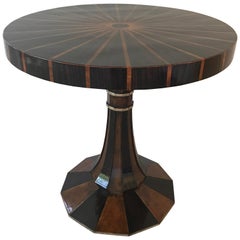 Mahogany Inlaid Center/Side Table Attributed to Lorin Marsh