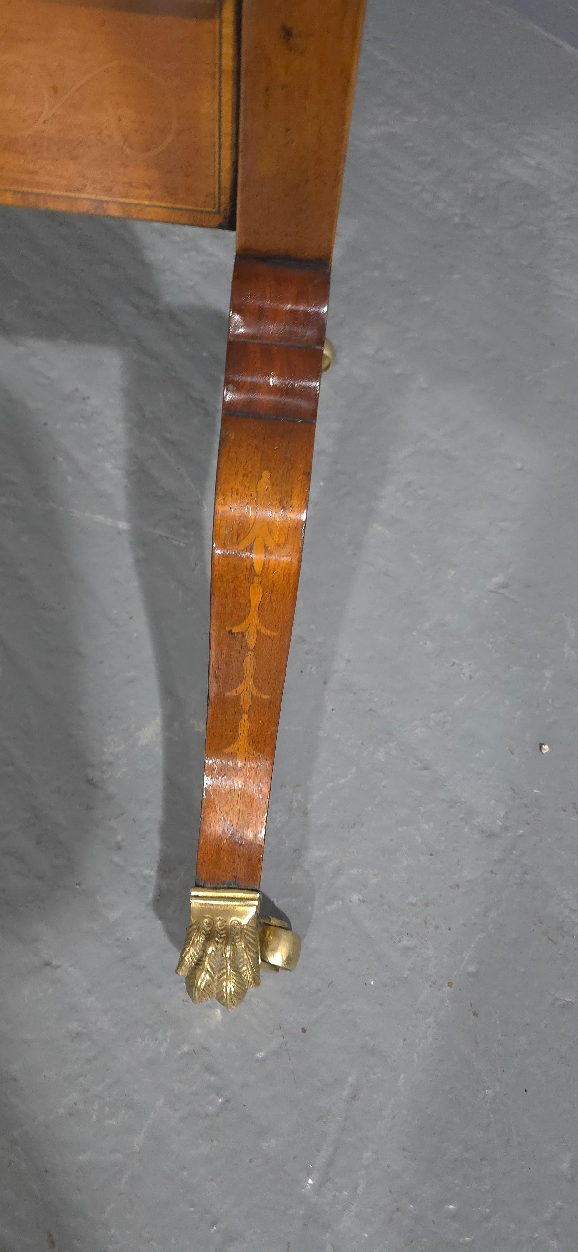 20th Century Mahogany Inlaid Cheval Mirror For Sale